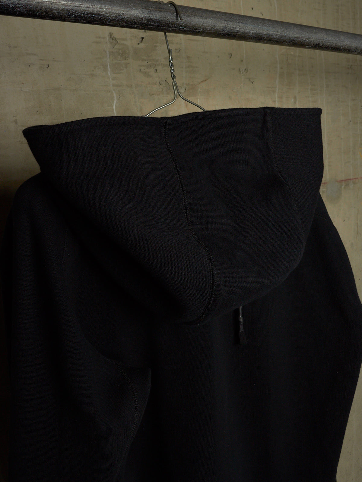 11 by Boris Bidjan Saberi 2010s Black Heavy Cotton Jersey Removable Hooded Sweater