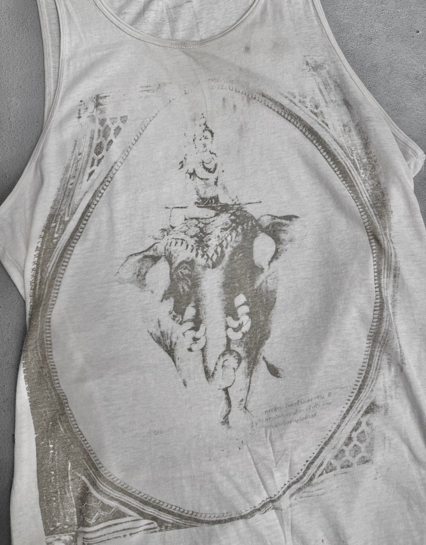 G.O.A Early 00s ‘Myth of elephant’ Graphic Printed Tank Top
