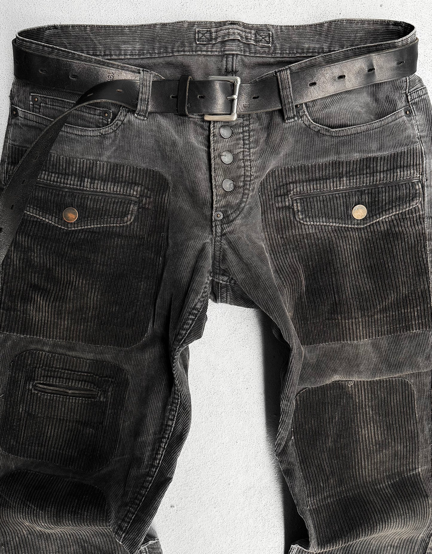 MiharaYasuhiro AW03 Reconstructed Corduroy Patchwork Bootcut Pants