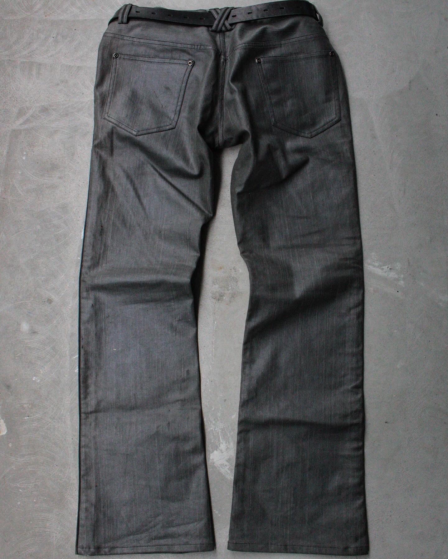 D.K.F Yoshiyuki ‘Don’ Konishi Early 00s Waxed Western Stripes Bootcut Pants