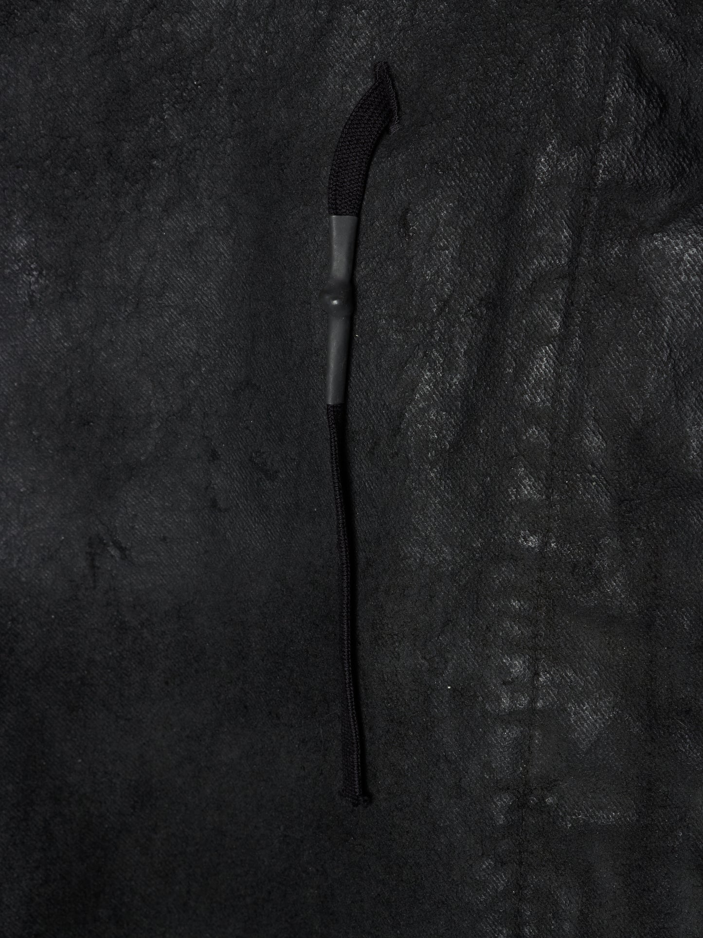 11 by Boris Bidjan Saberi 2010s Detachable Lining Concealed Hooded Waxed Denim Coat