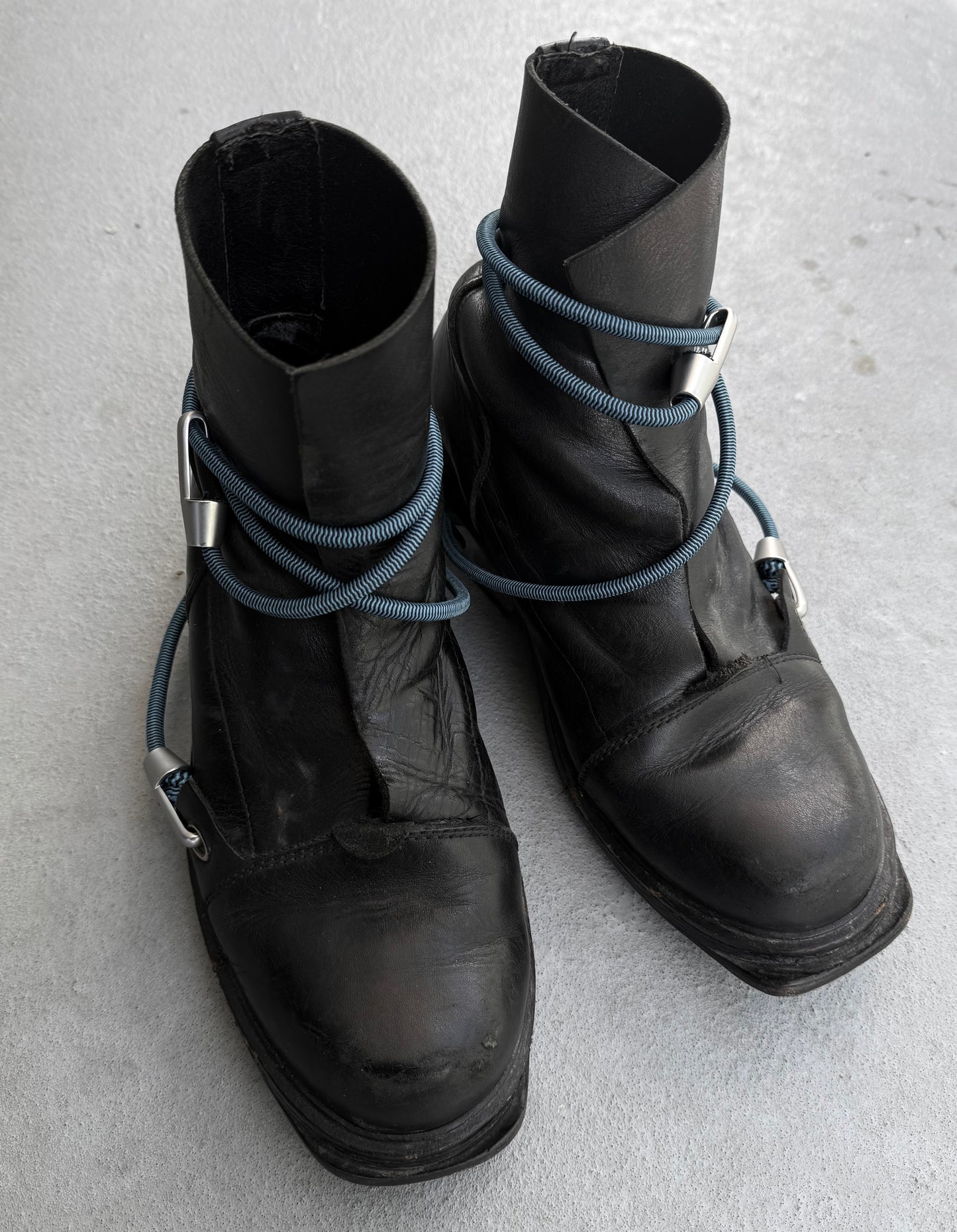 Dirk Bikkembergs AW96 Bungee Metal Heel Leather Boots