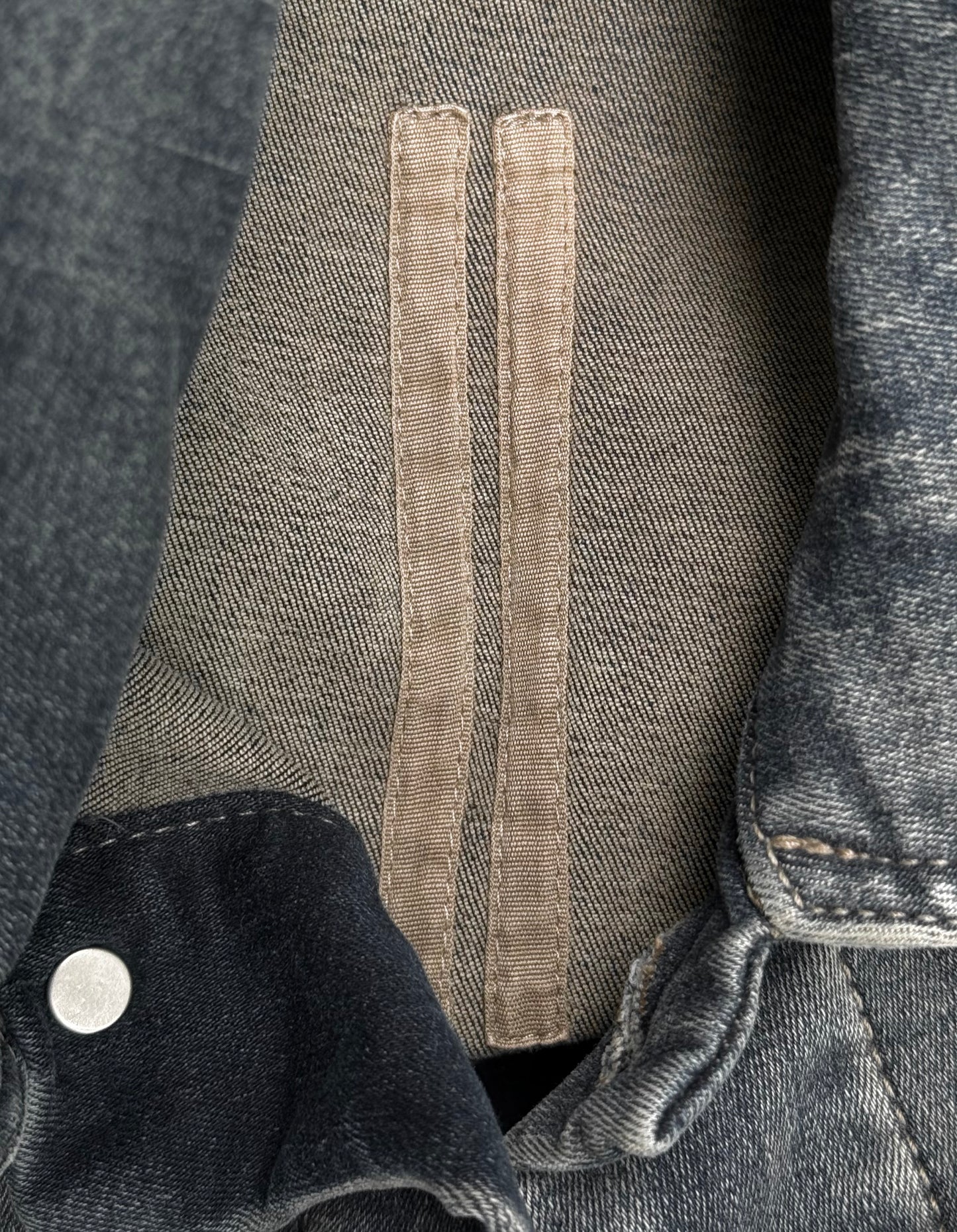 Rick Owens DRKSHDW SS23 "EDFU" MINERAL PEARL DEGRADE Cropped Denim Jacket