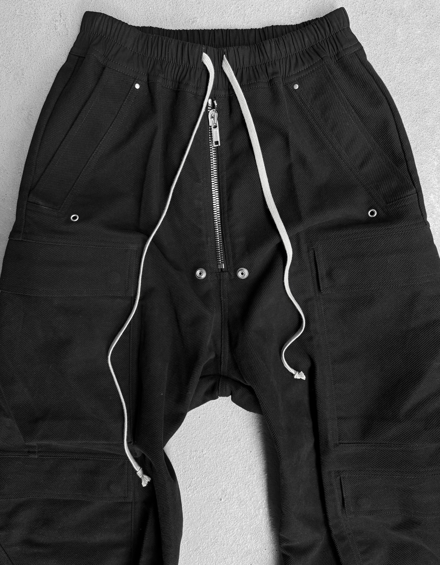Rick Owens AW24 “PORTERVILLE” Heavy Cotton-twill Jumbo Leg ‘Bela’ Cargo Pants