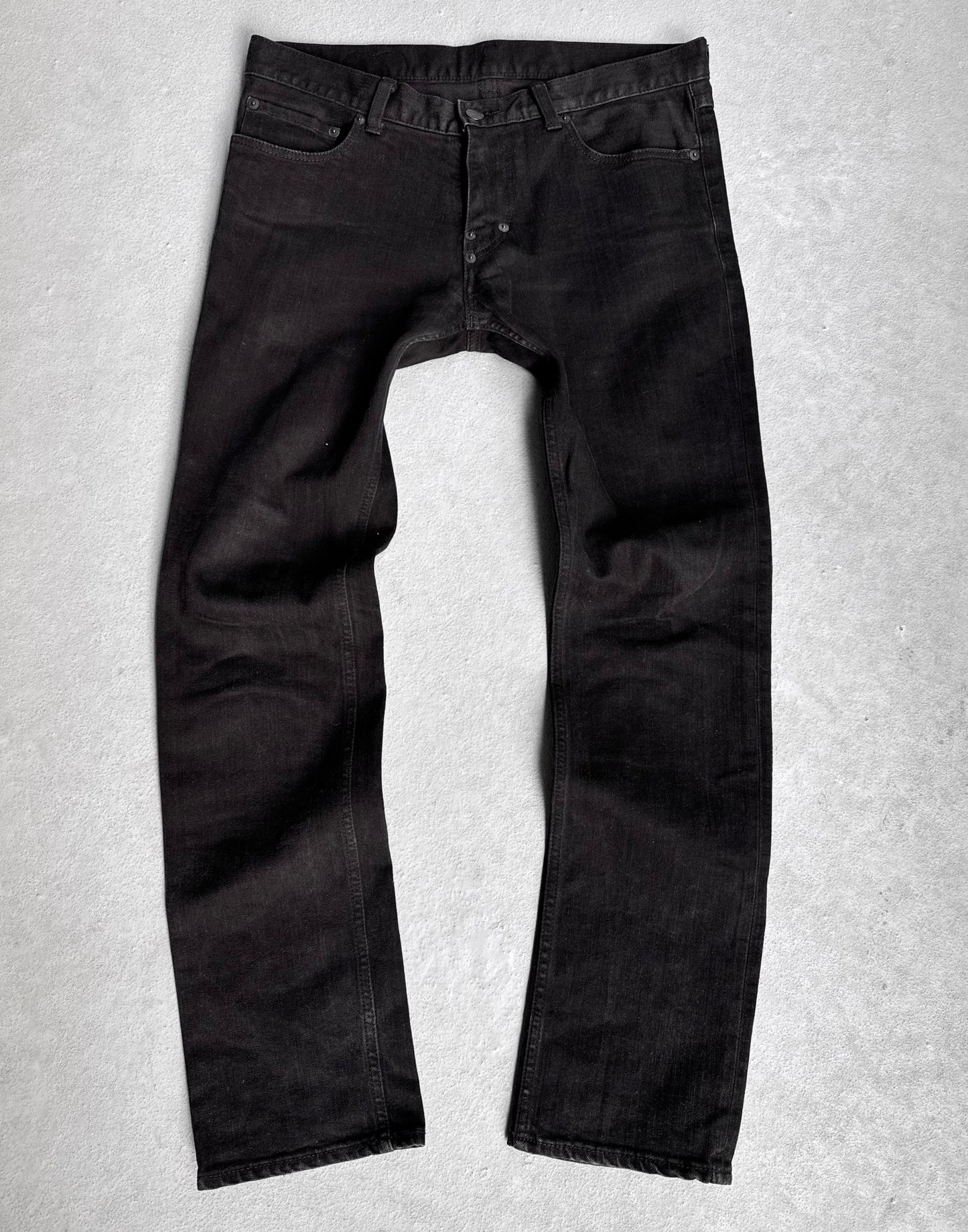 Number (N)ine AW06 “NOIR” Black Bootcut Slim-fit Denim