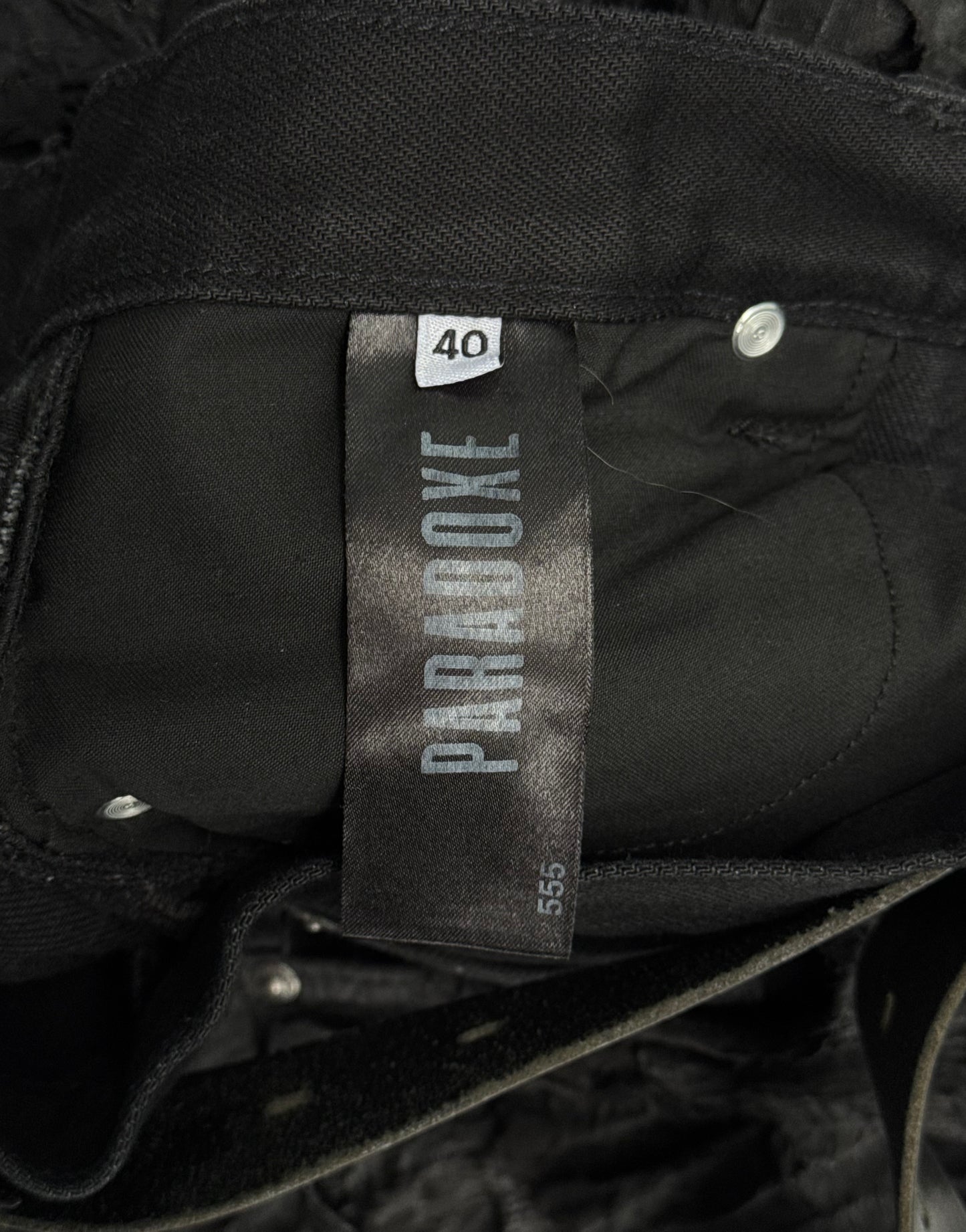 *SAMPLE* PARADOXE PARIS 1-of-1 ‘DEAD LEAVES’ Frayed Denim