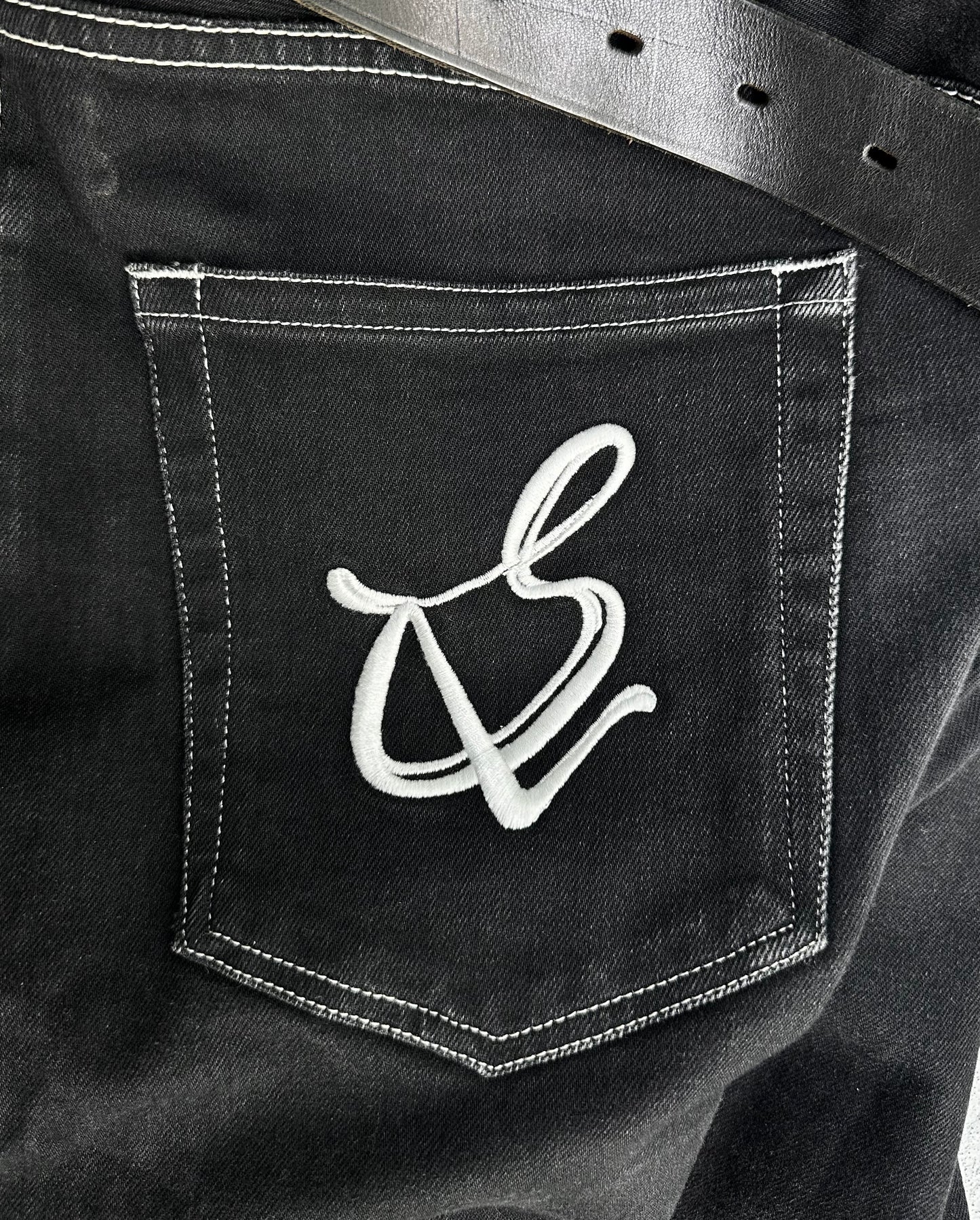 sulvam SS17 Embroidered Over-stack Denim