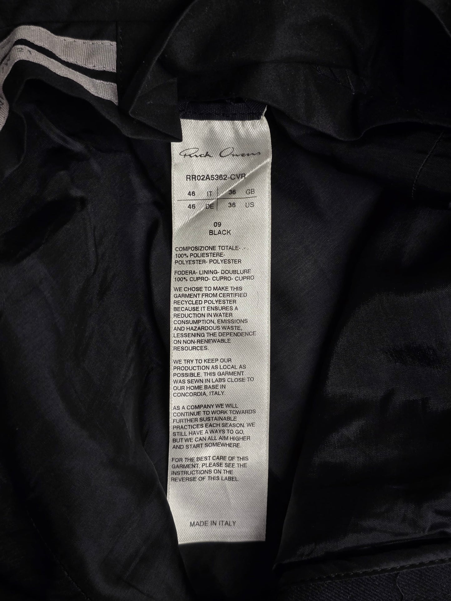 Rick Owens AW21 "GETHSEMANE" Astaires Cropped Security Pocket Pants