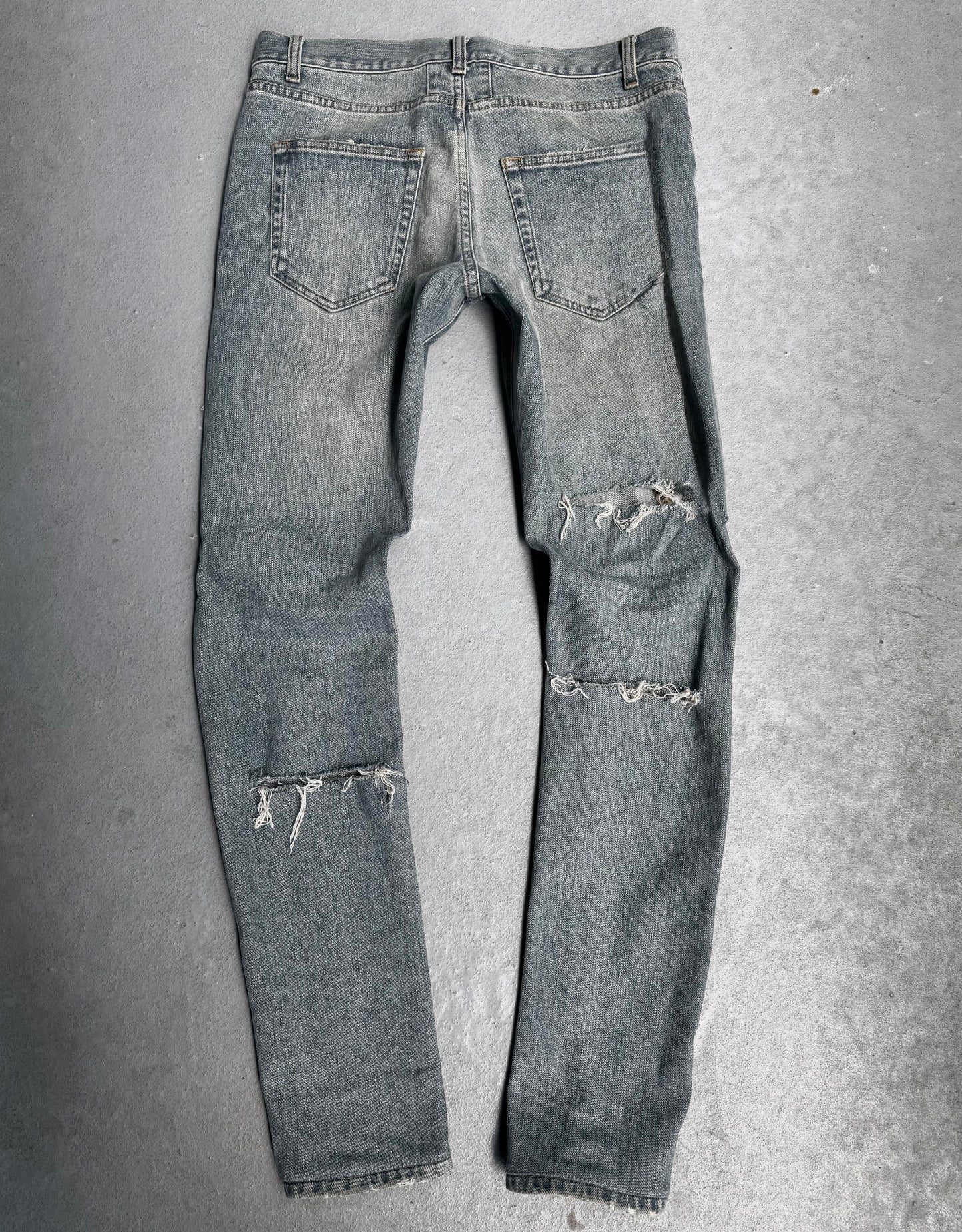 Saint Laurent Paris SS15 Blue ‘D02’ Distressed Crash Denim