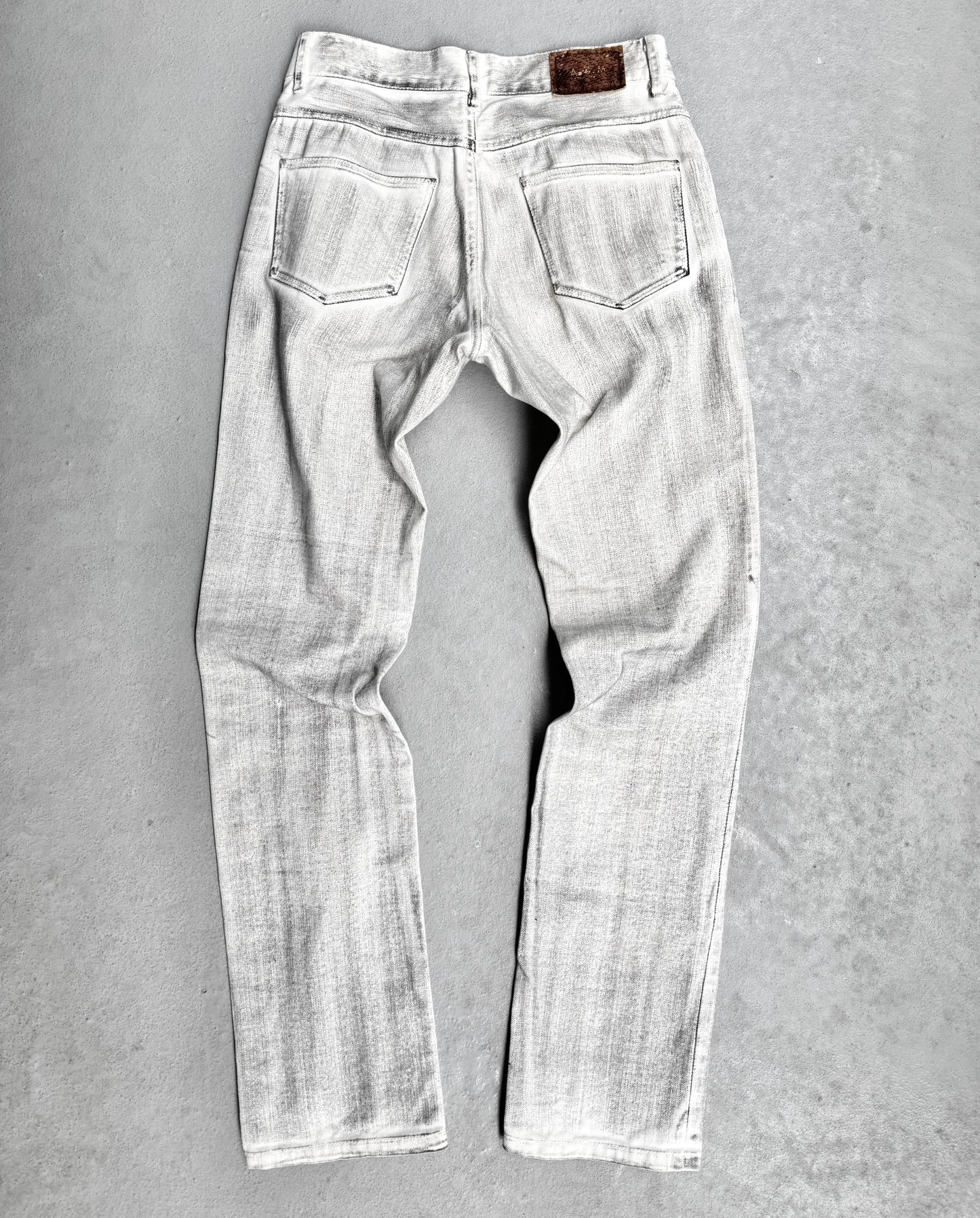 Atelier Sab Men Vintage 90s Rustic White Bootcut Denim