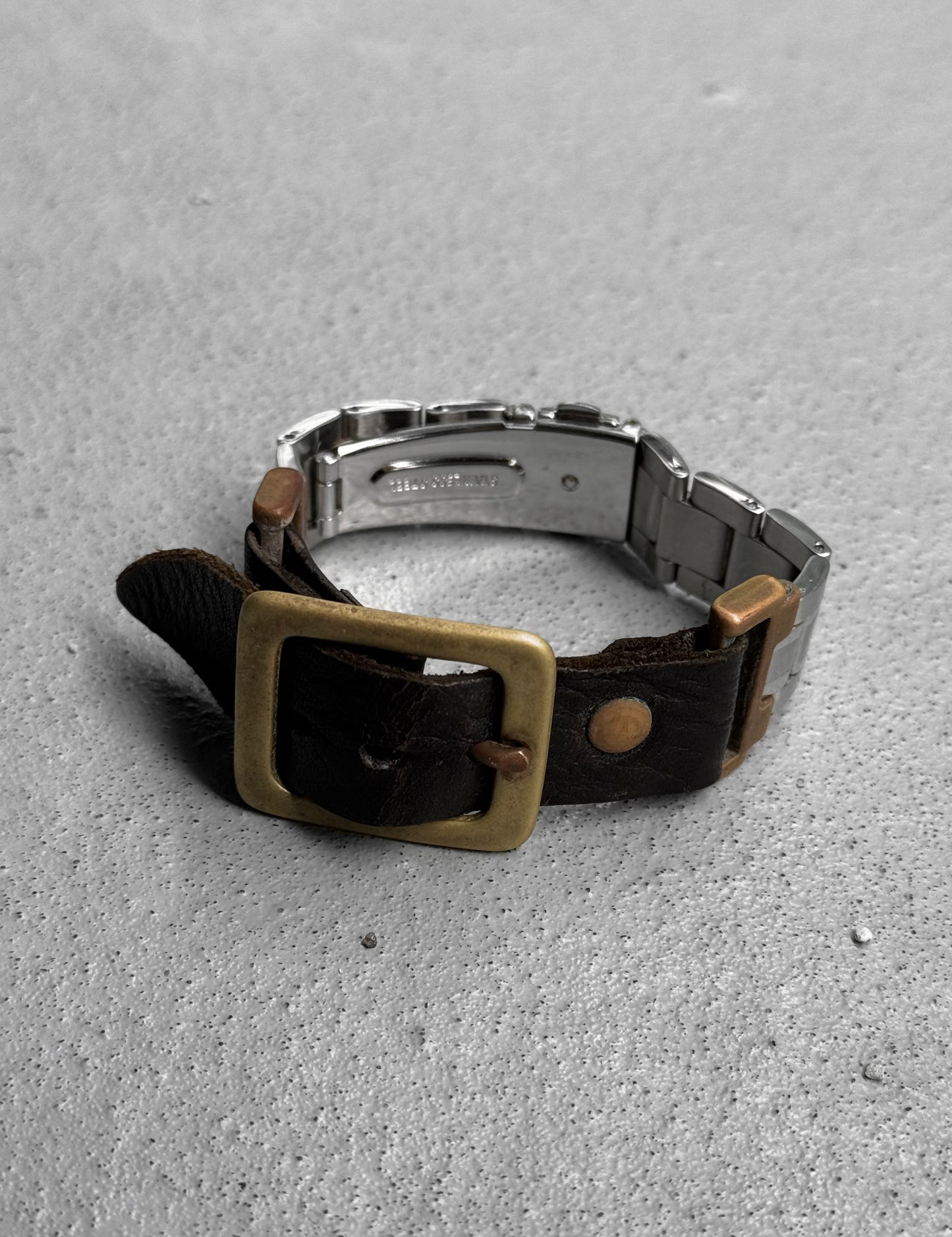 MiharaYasuhiro Early 00s Hybrid Watch Link Leather Bracelet