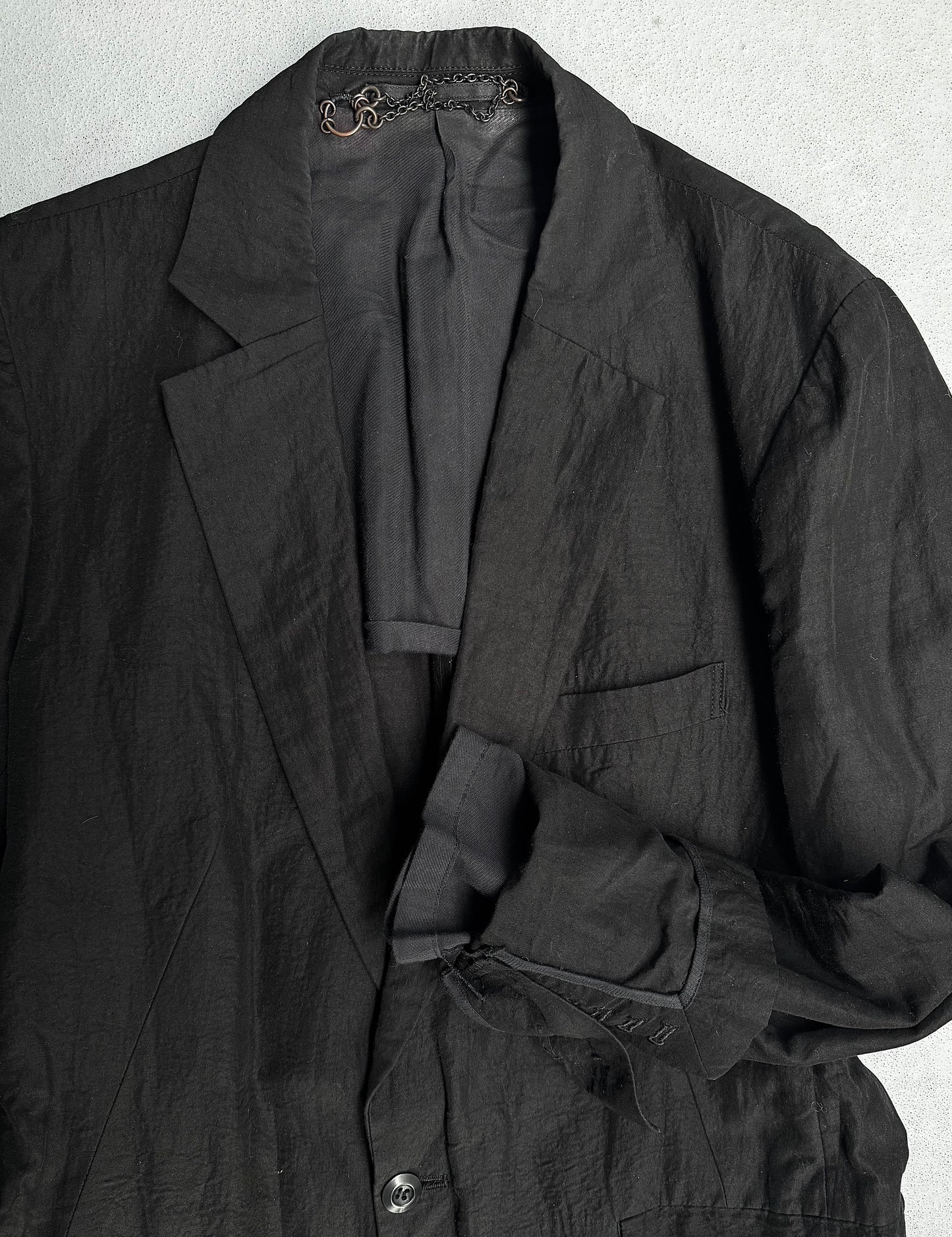 ATTACHMENT by Kazuyuki Kumagai SS16 Wrinkle Linen Blazer