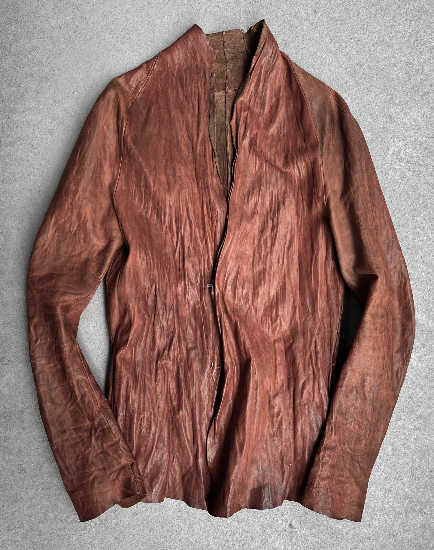 m.a+ by Maurizio Amadei ‘J13’ DAV 1.0 Unlined Raglan Cow Leather Anatomy Blazer