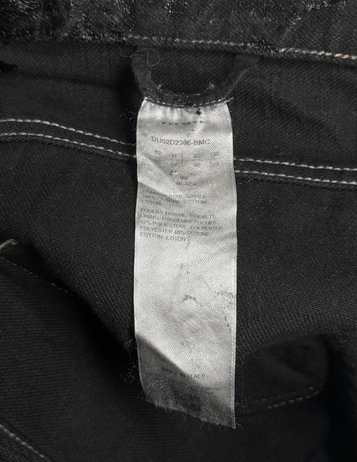 Rick Owens DRKSHDW AW24 "LIDO" Vinyl Wax Coated ‘Detroit Cut’ Denim detail | DRIEW GARMENTS