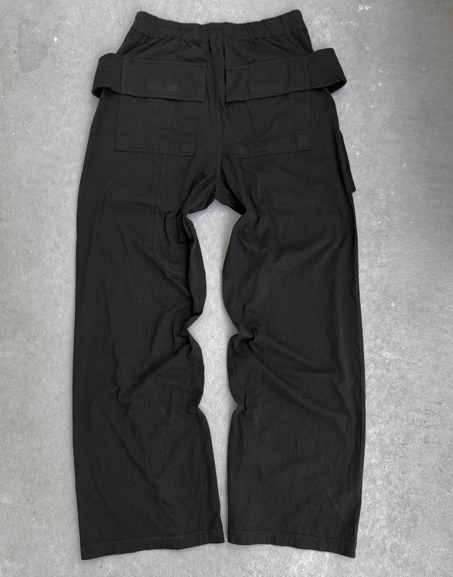 Rick Owens DRKSHDW AW24 "PORTERVILLE" Drop-cotch Wide Leg Creatch Cargo Pants