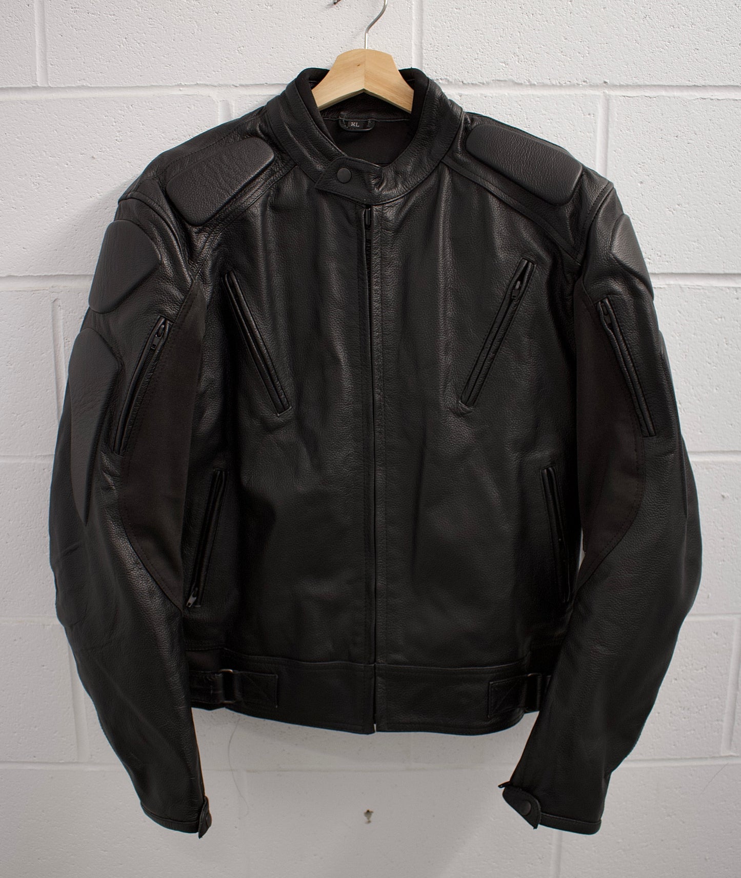 Vintage 00s Padded Leather Motorcycle Jacket