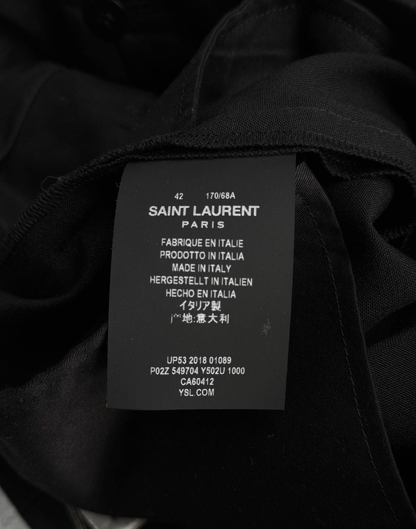 Saint Laurent Paris AW18 Wool Wide-leg Trousers