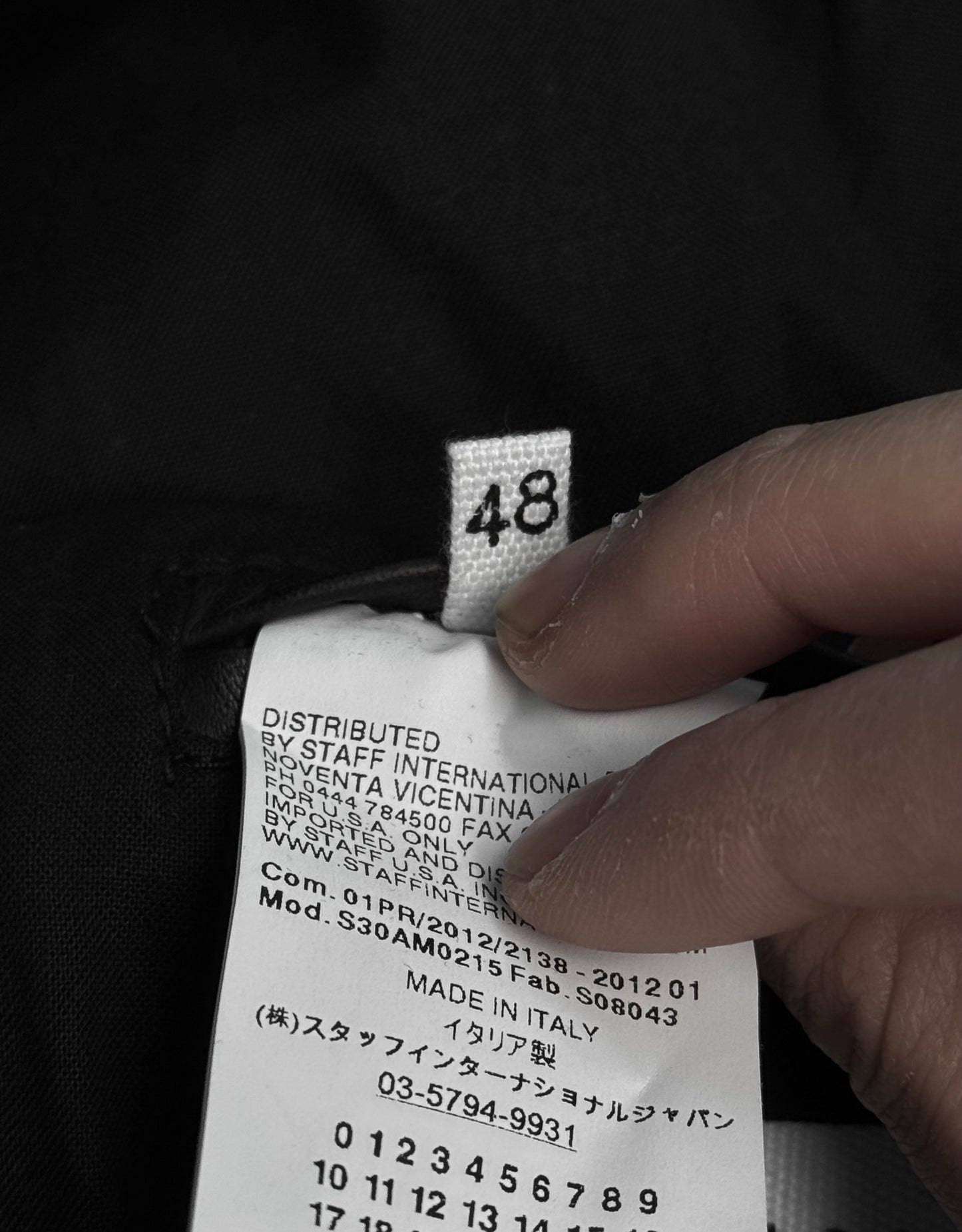 Maison Martin Margiela SS12 Black Kangaroo Leather 5-zip Rider Jacket