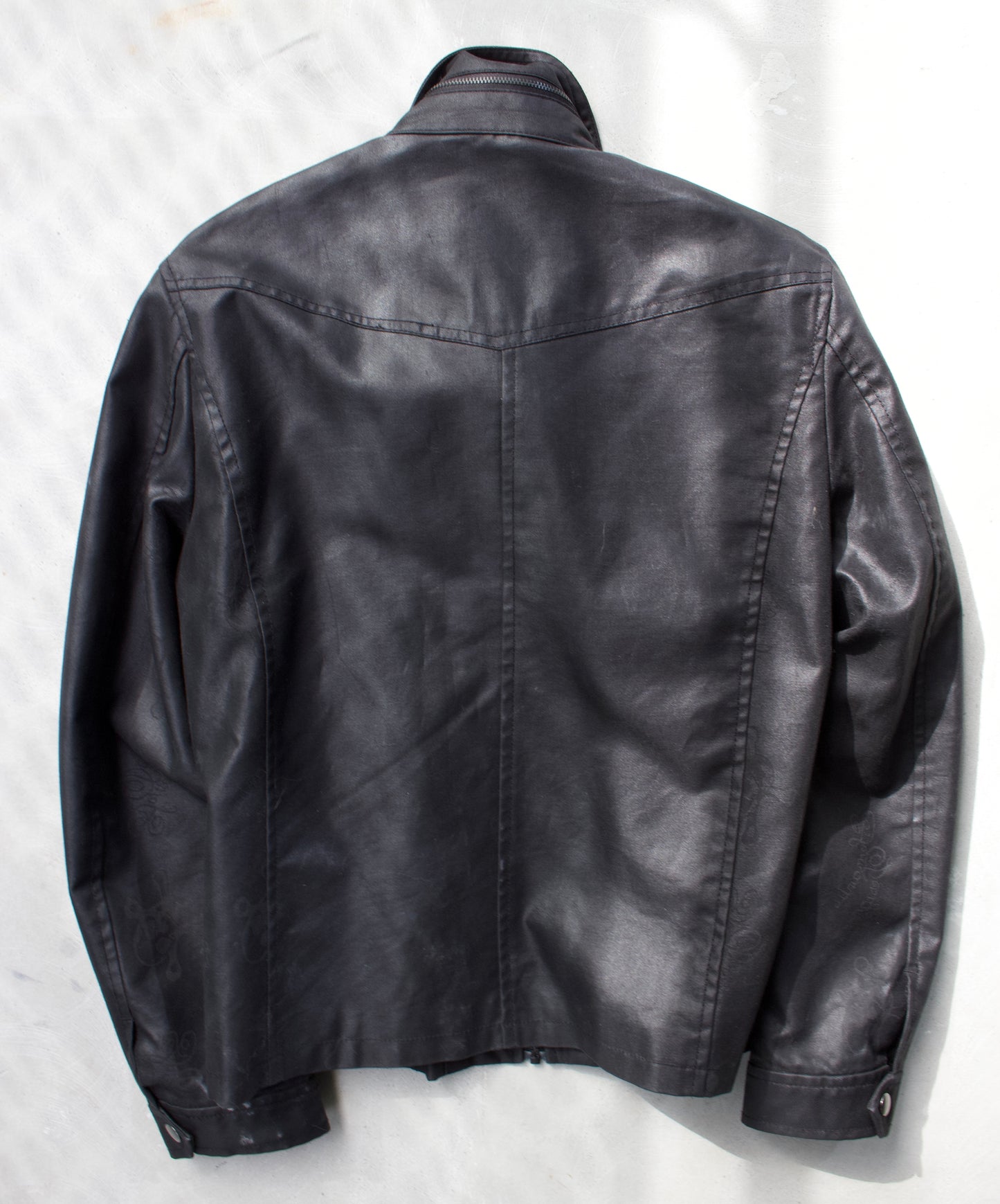 SemanticDesign Early 00s Waxed Cotton Multi-zip Rider Jacket