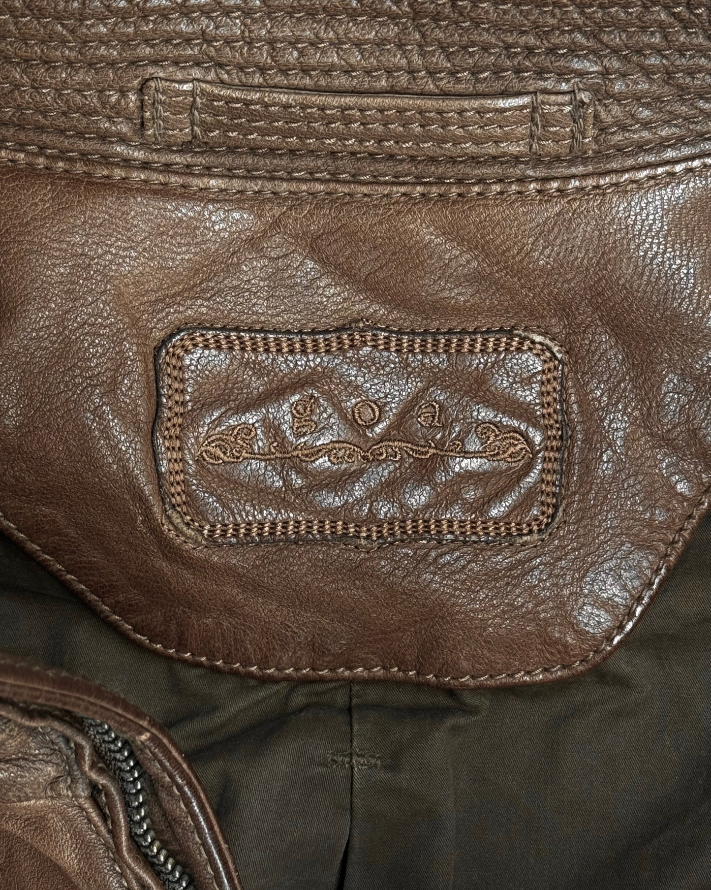 G.O.A Early 00s Goatskin Leather Bono Hooded Rider Jacket