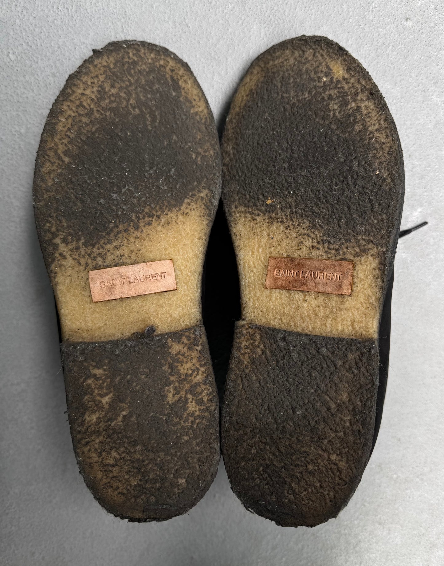 Saint Laurent SS15 Suede Low-top Chukka Crepe Boots