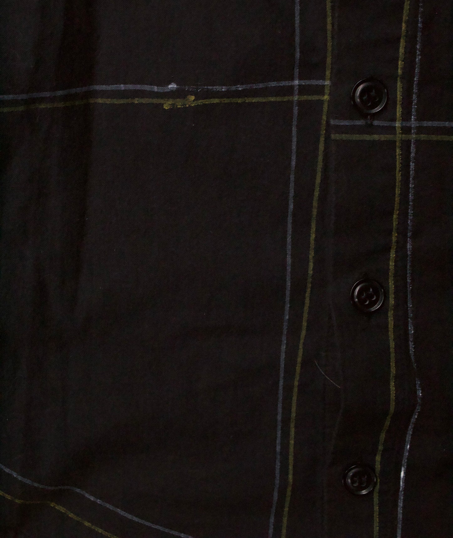Christopher Nemeth Late 90s Hand Painted Contrast Pattern Button-up Shirt