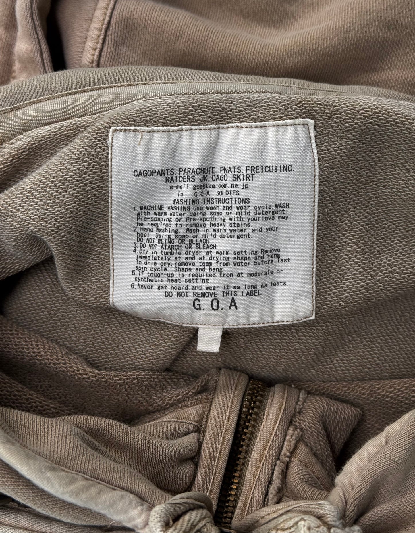 G.O.A Early 00s Bono Hooded Military Zip-up Jacket