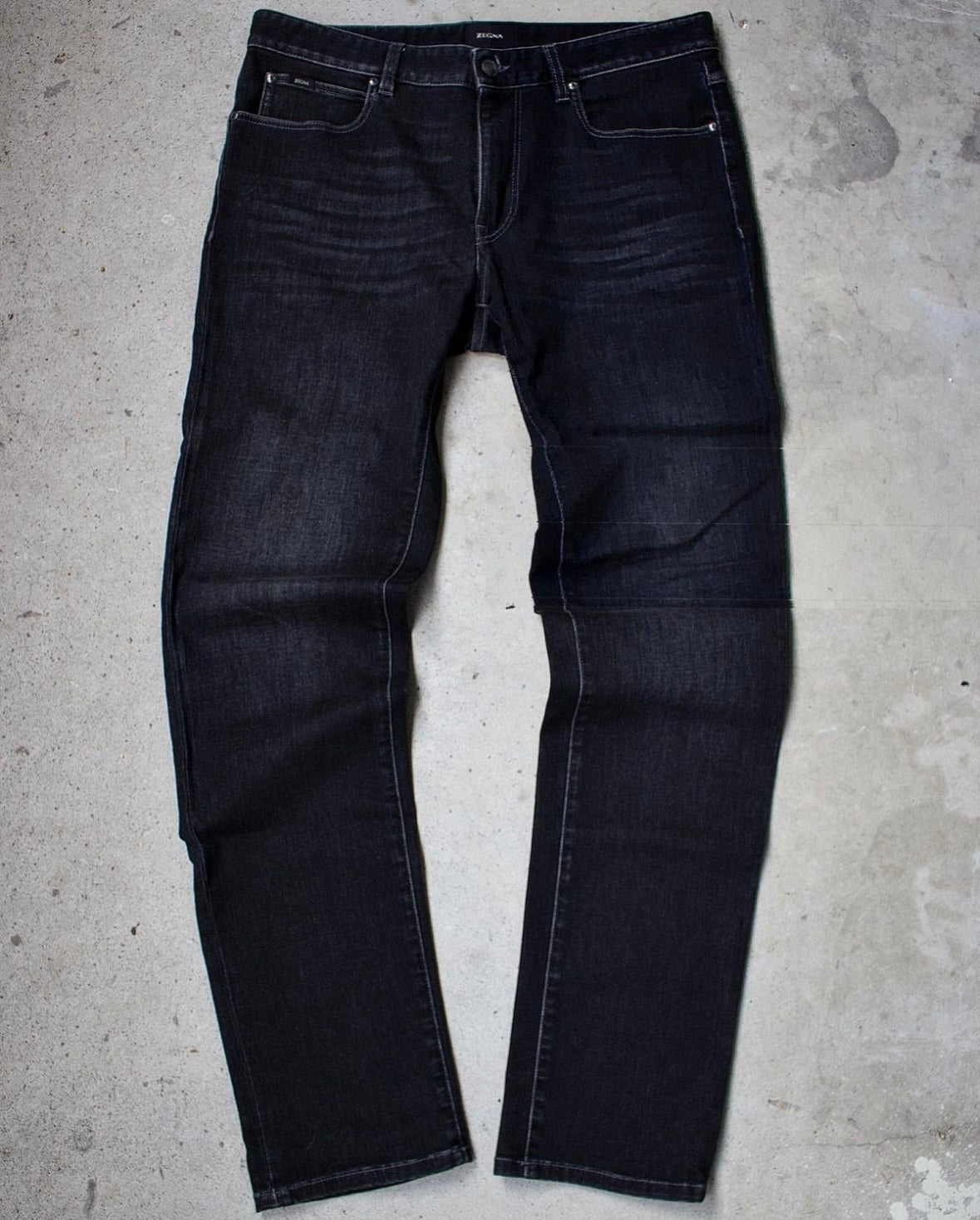 Ermenegildo Zegna Washed Black Denim