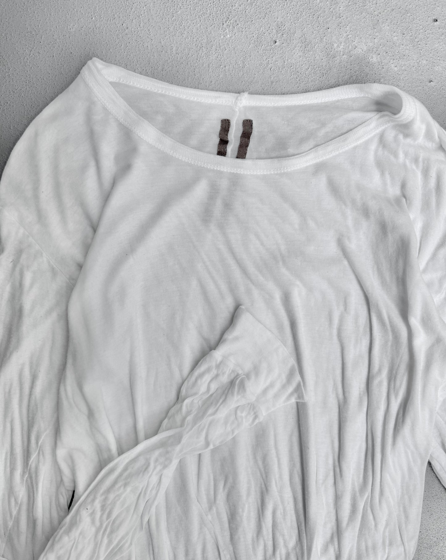 Rick Owens AW11 “LIMO” White Double-layered Long-sleeves