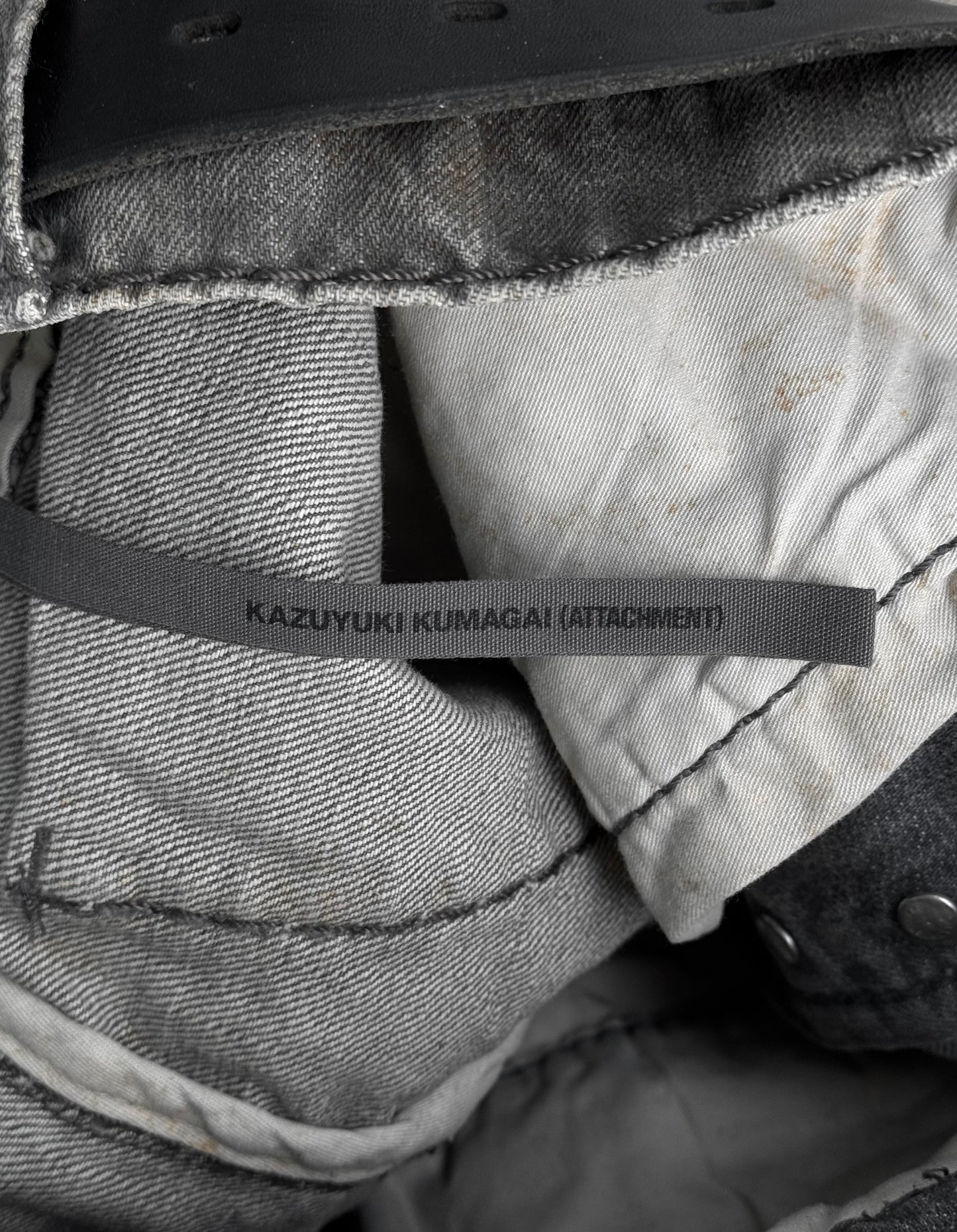 ATTACHMENT by Kazuyuki Kumagai Rustic 3D Pleated Bootcut Denim