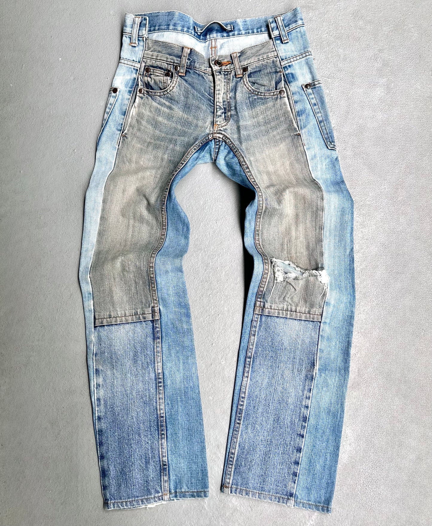 MiharaYasuhiro AW06 Reconstructed ‘Double’ Bootcut Denim