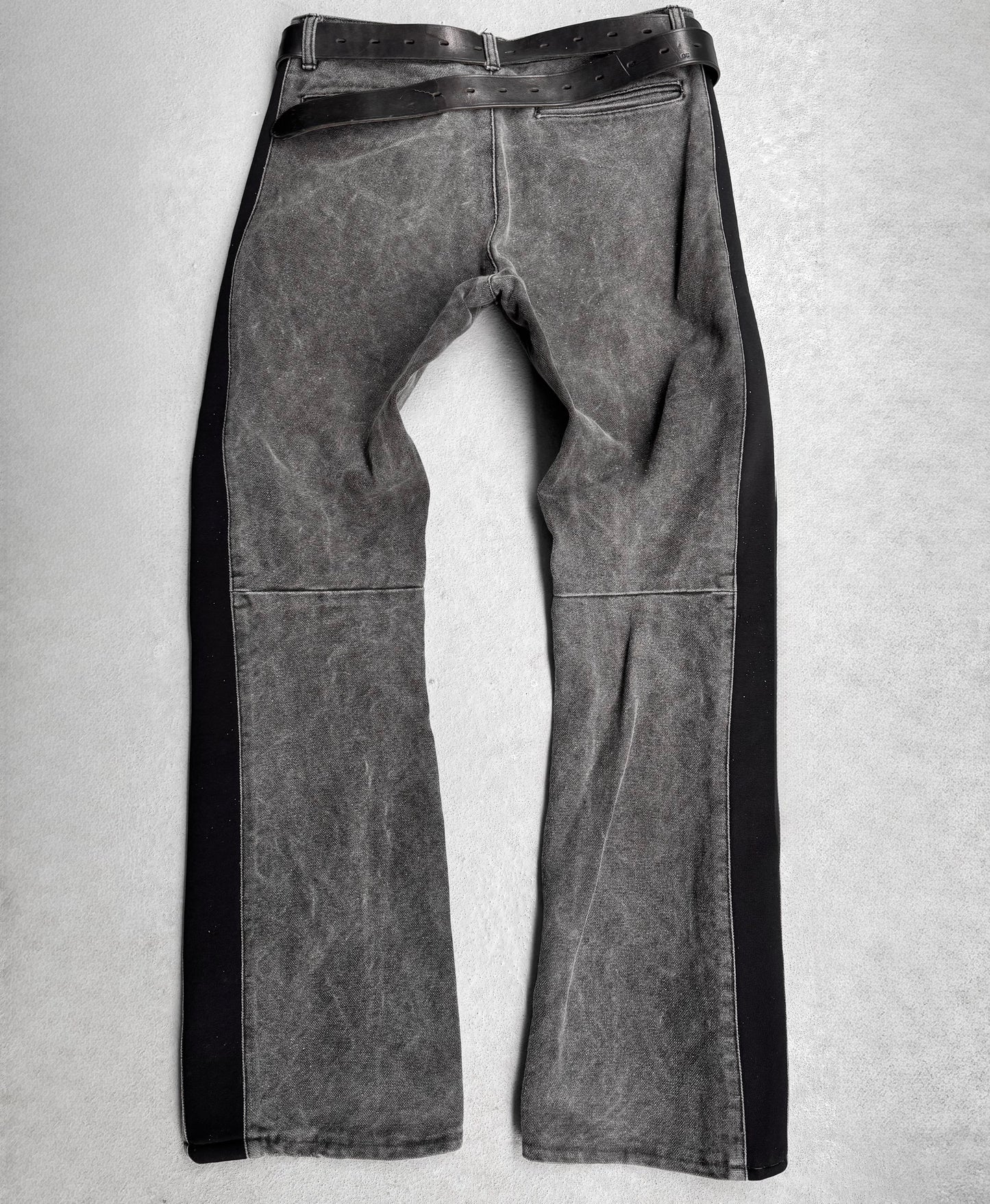 RipVanWinkle Early 00s Articulated Knee Bootcut Flare Elastic Denim