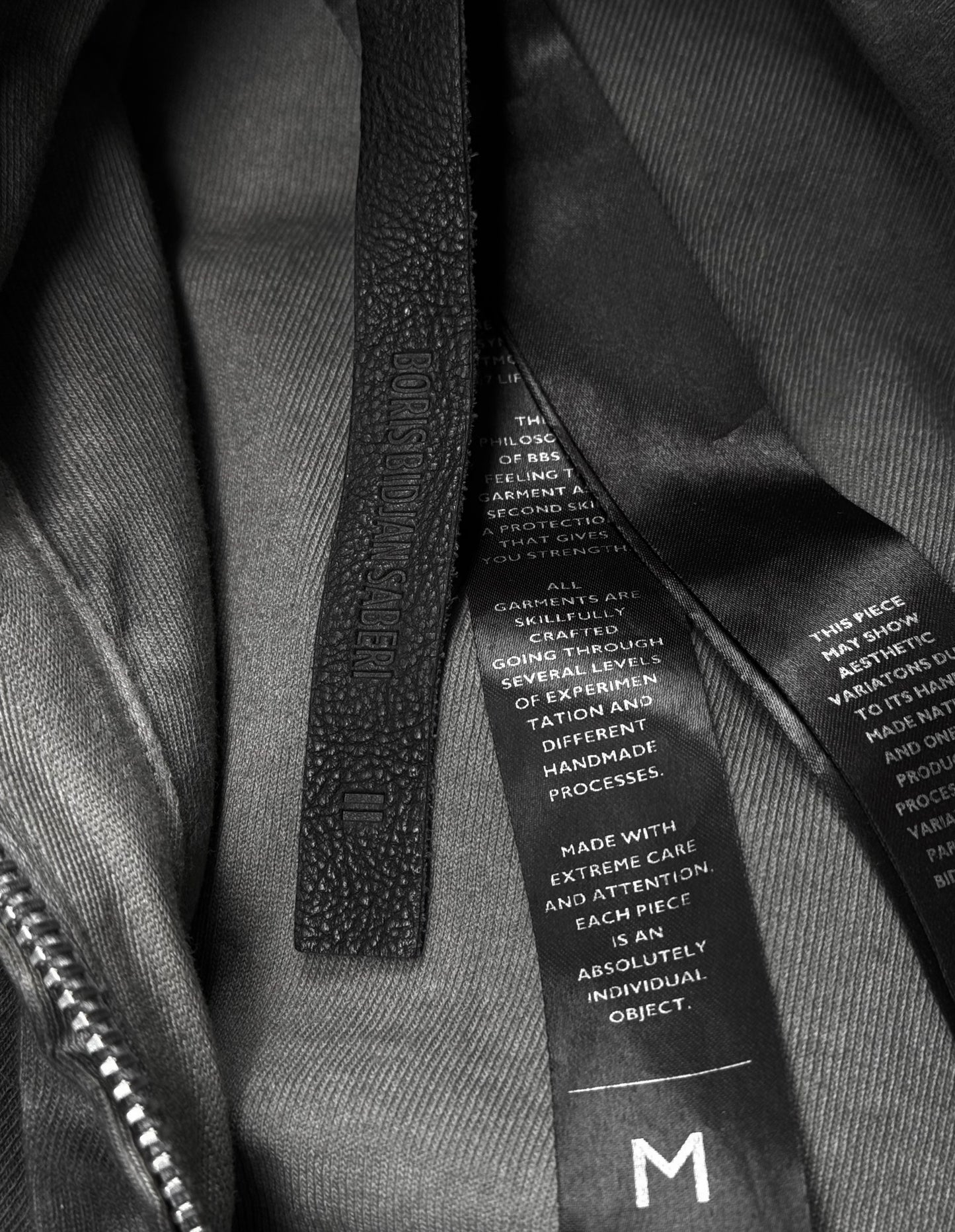 Boris Bidjan Saberi SS19 ‘ZIPPER1-FTO0003’ Dark Grey Resin-dyed Raglan Zip Jacket