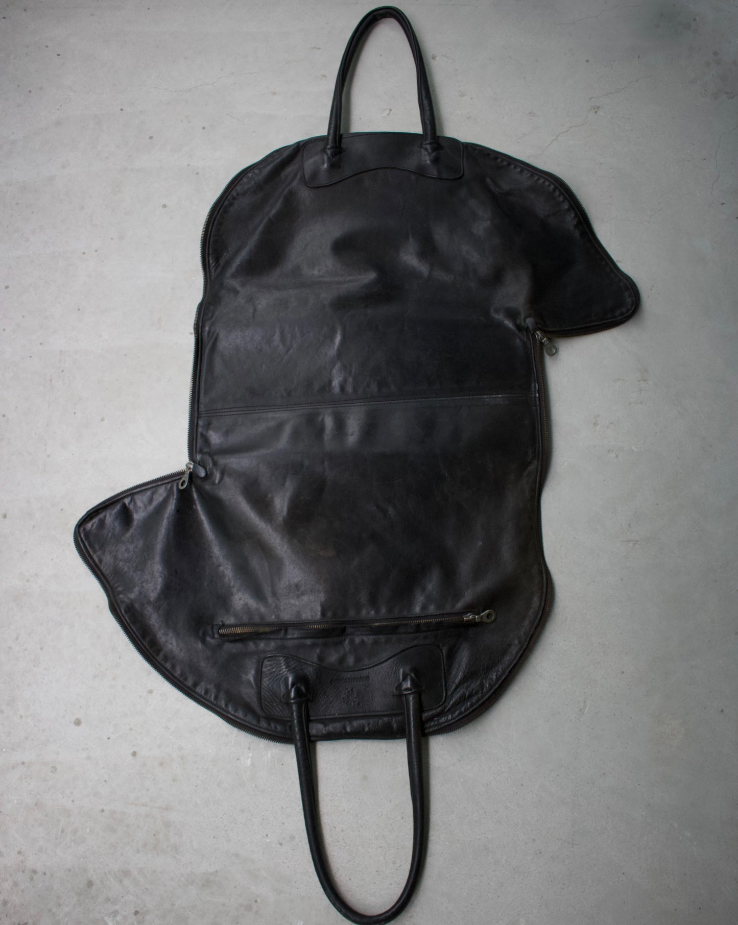MiharaYasuhiro x Jas M.B SS09 Detachable Double-zip Crush Cowhide Leather Handbag