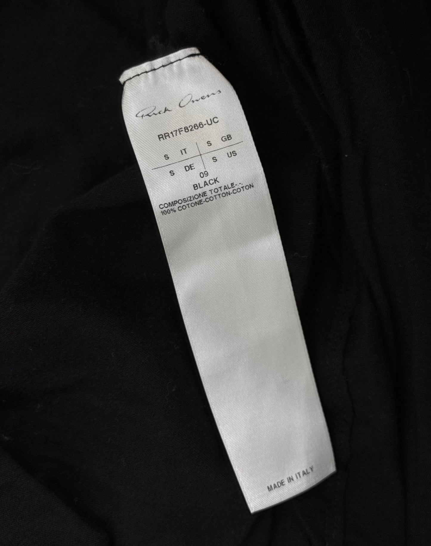 Rick Owens AW17 “GLITTER” Black Sheer Unstable Long-sleeves
