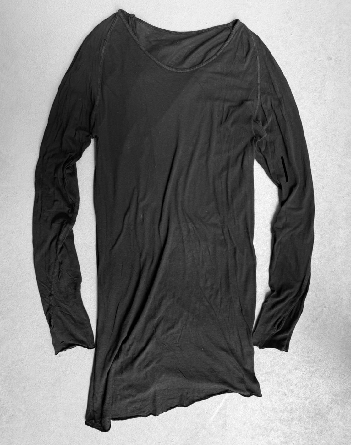 Boris Bidjan Saberi AW15-16 Black Over-dyed Thumb Hole Long-sleeves