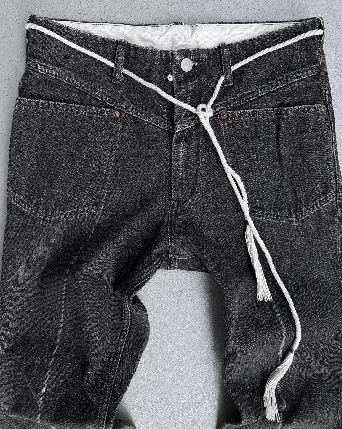 ATTACHMENT by Kazuyuki Kumagai SS20 Raw Hem Flare Bootcut 13.5oz Denim