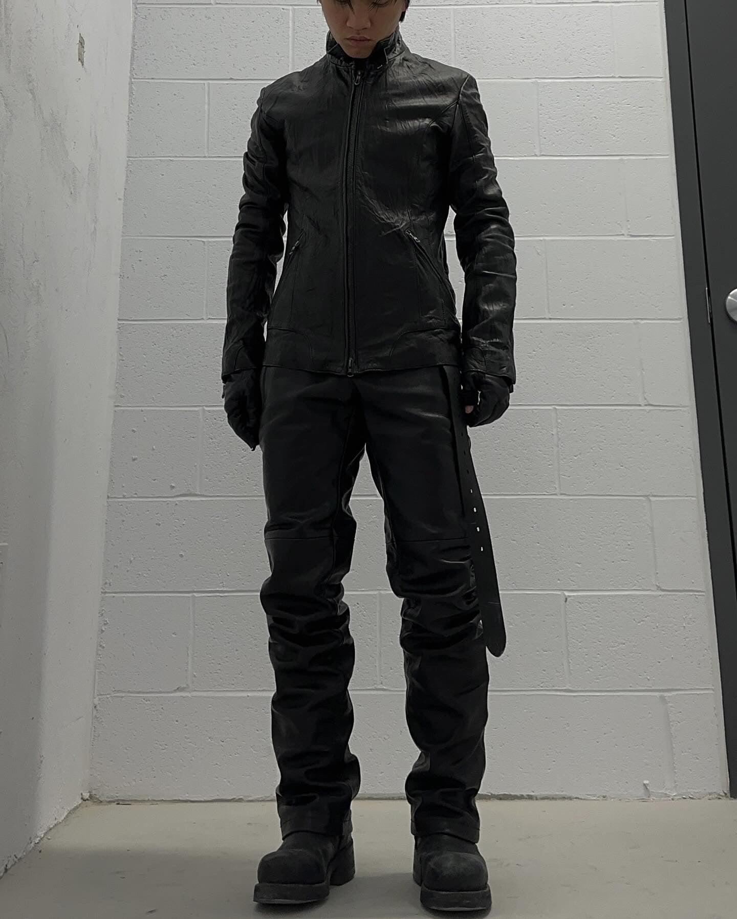 5351 Pour Les Homme Early 00s Sheepskin Leather Rider Jacket