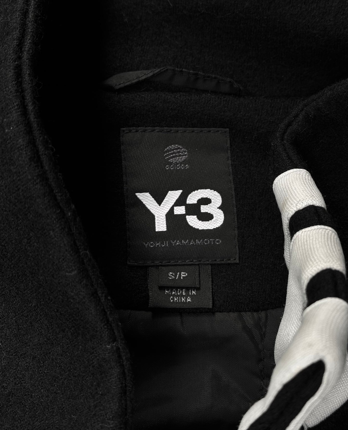 Y-3 by Yohji Yamamoto x Adidas Asymmetrical Wool Zip-Up Jacket