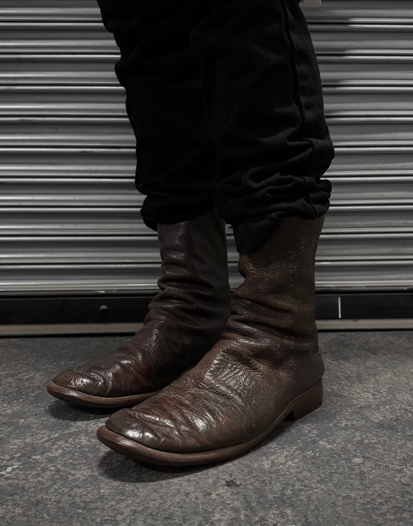 GUIDI Early 00s ‘986’ Donkey Leather Back-zip Boots