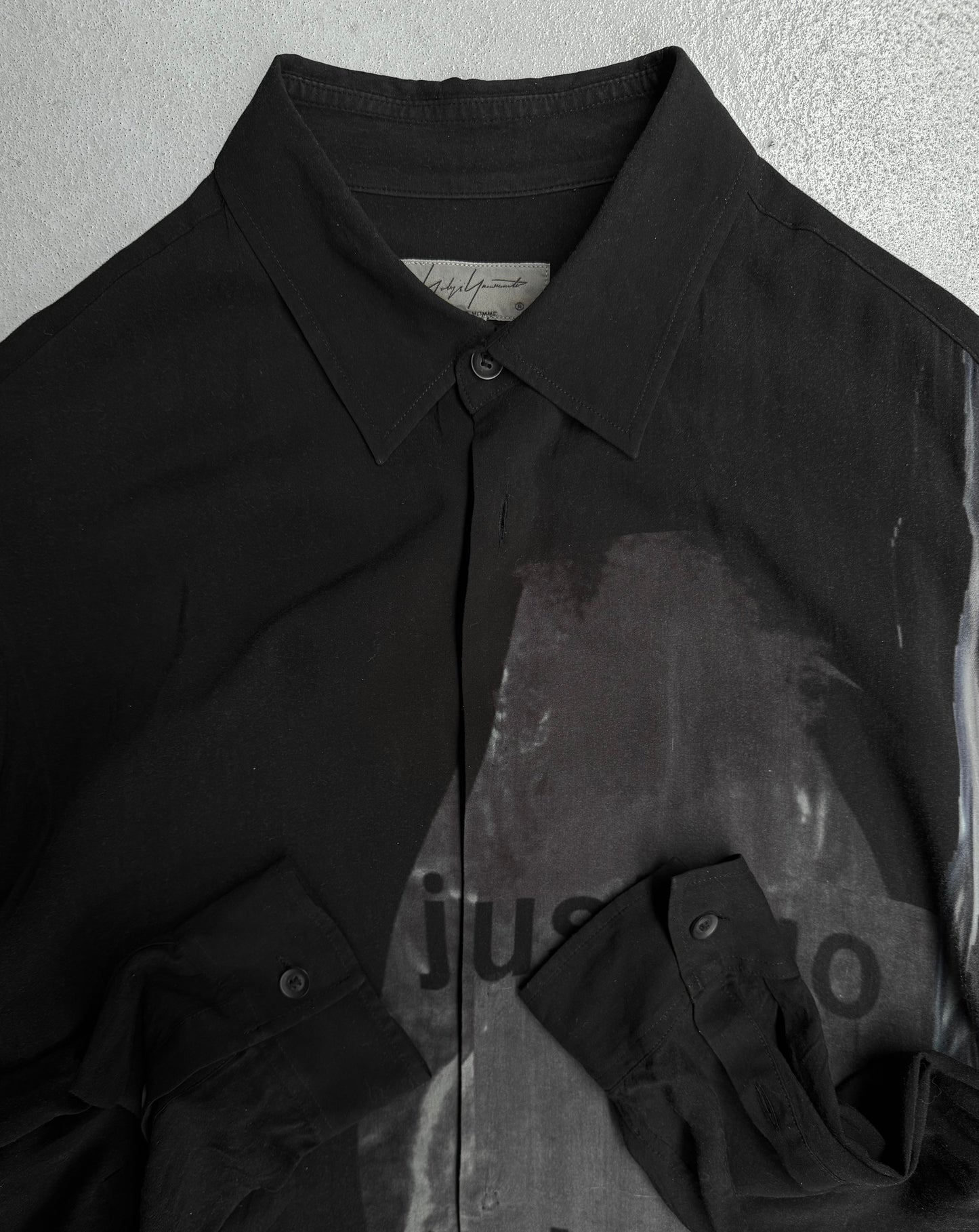 Yohji Yamamoto POUR HOMME AW20 Ghost Poem Graphic Printed Button-up Shirt