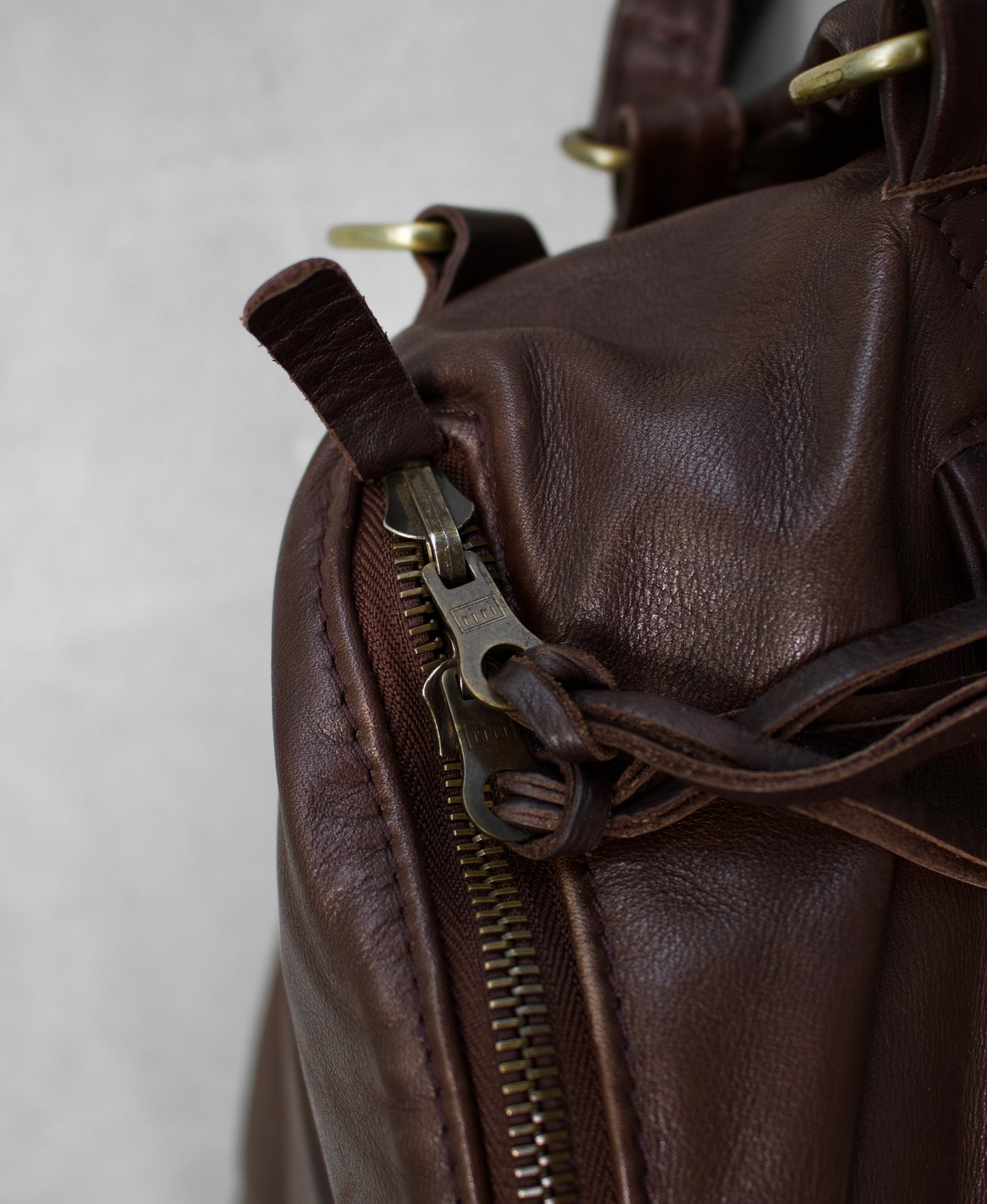 MiharaYasuhiro x Jas M.B SS09 ‘Boston’ Tornado Zip Brown Steerhide Leather HandBag