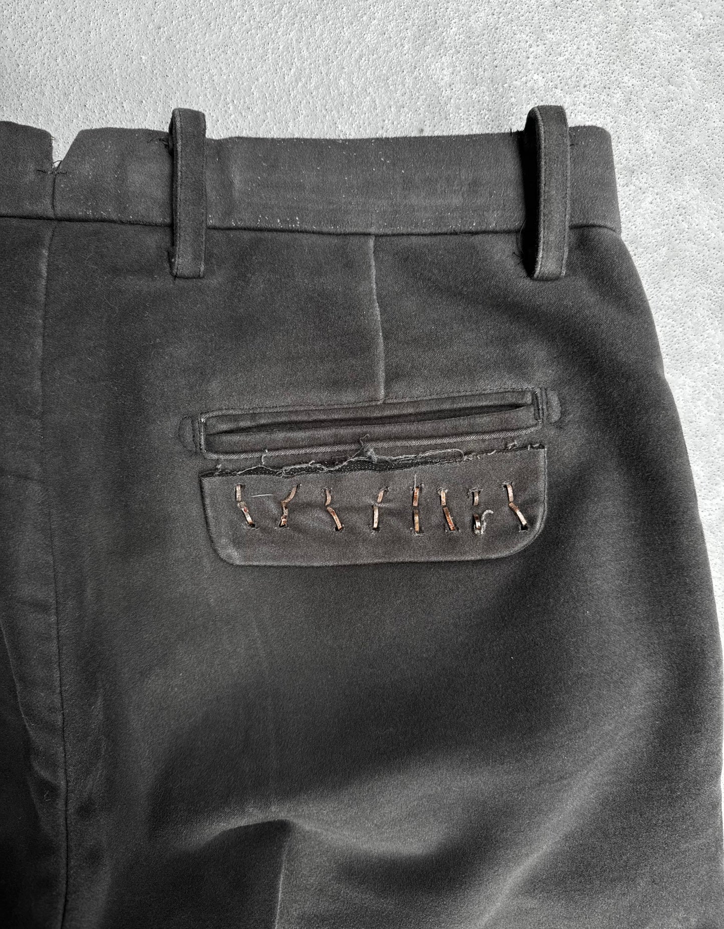 MiharaYasuhiro AW05 Back-Stapled Moleskin Trousers