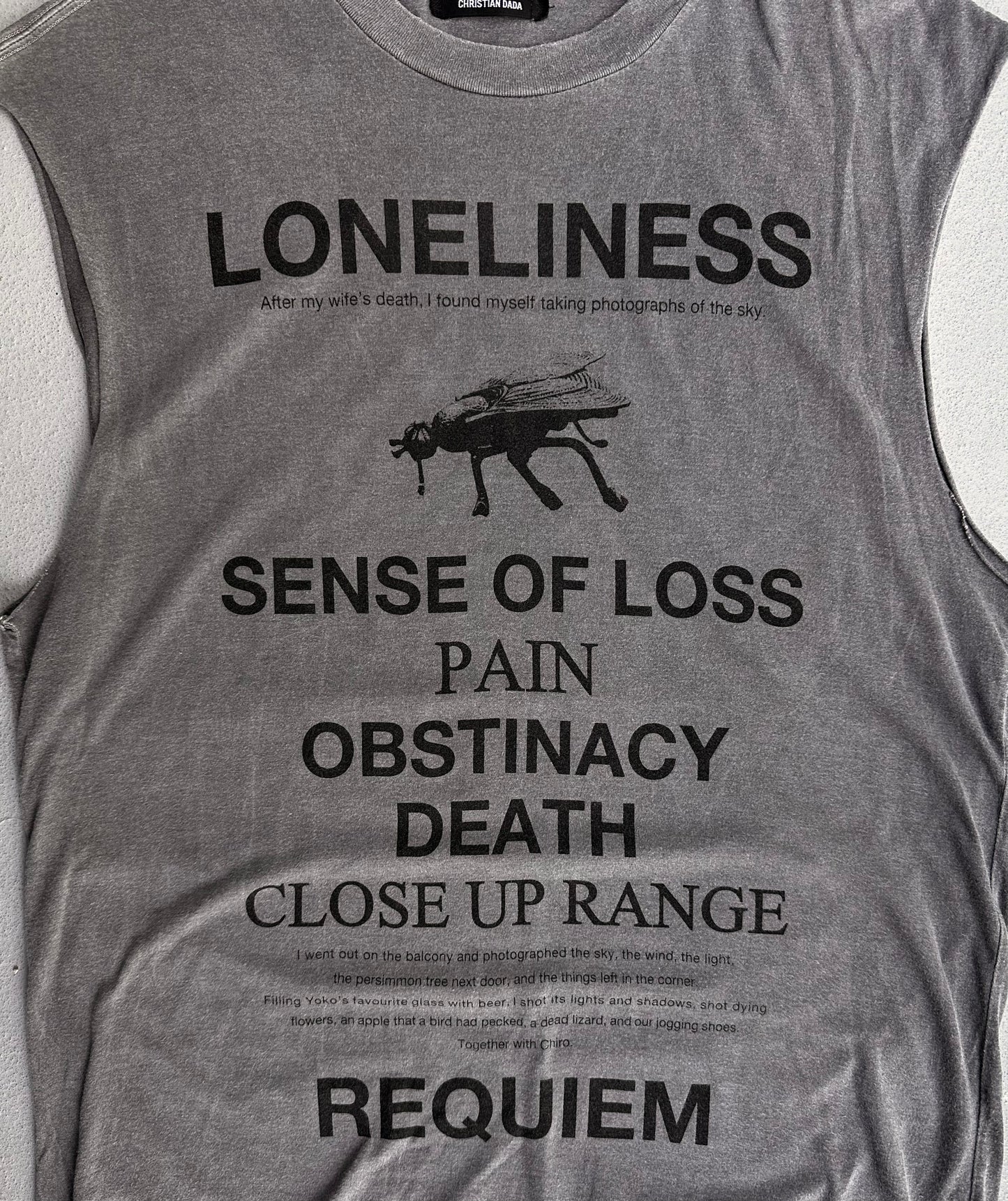 CHRISTIAN DADA SS19 ‘Loneliness’ Sleeve-less Tank Top
