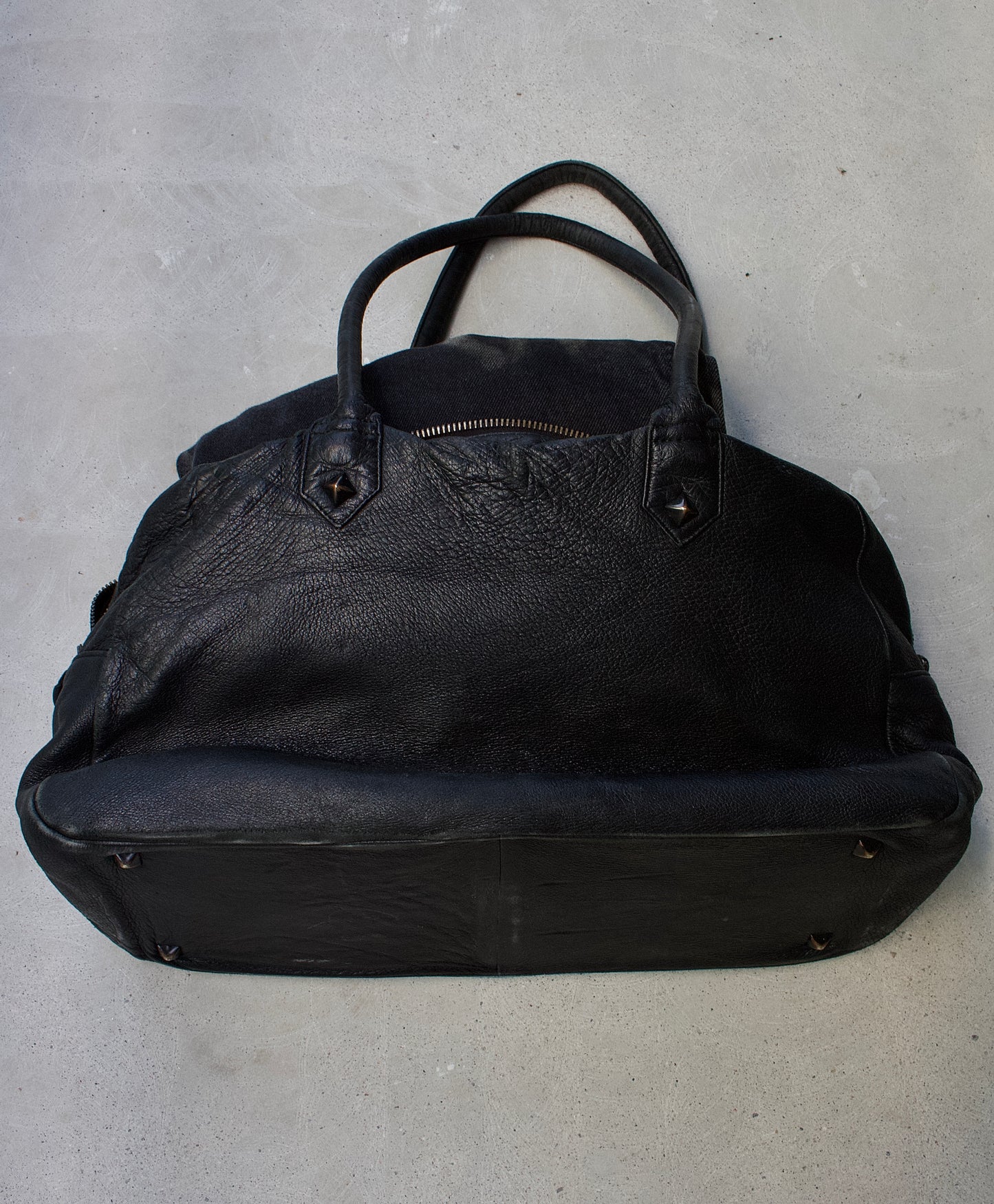 roen by Hiromu Takahara Early 00s Skull Studded Leather Bag