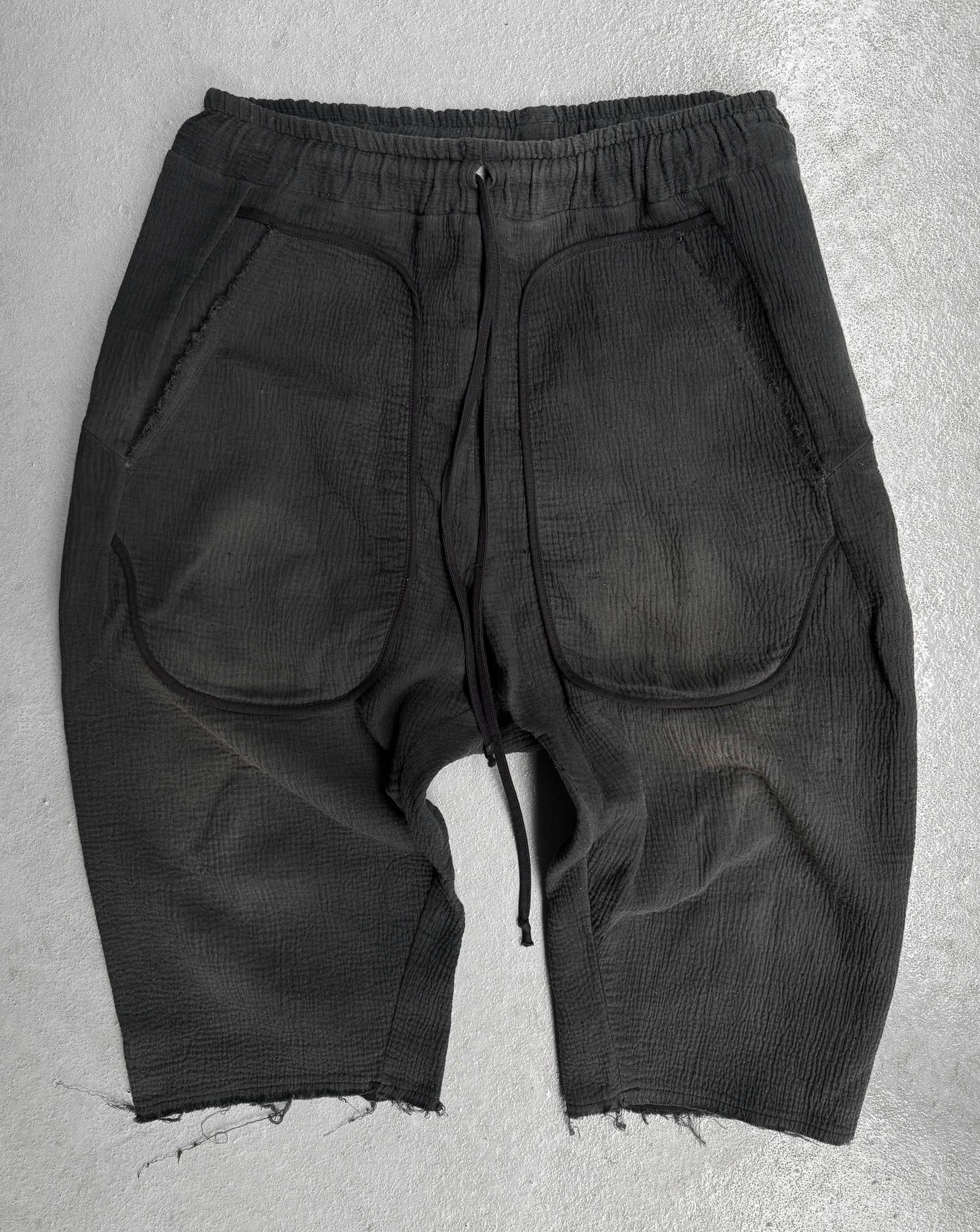 ZAM BARETT Early 00s Raw Cut Gauze Shorts