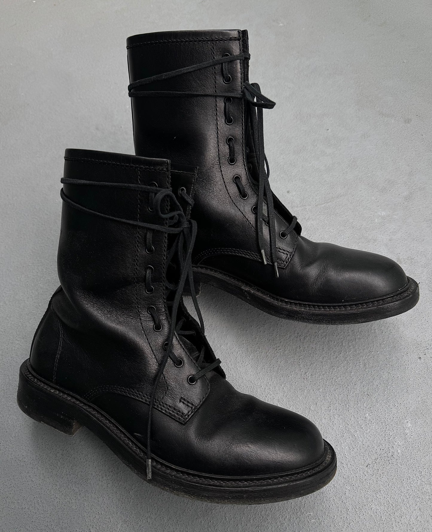 Saint Laurent Paris AW14-15 ‘Ranger’ Combat Lace-up Leather Boots