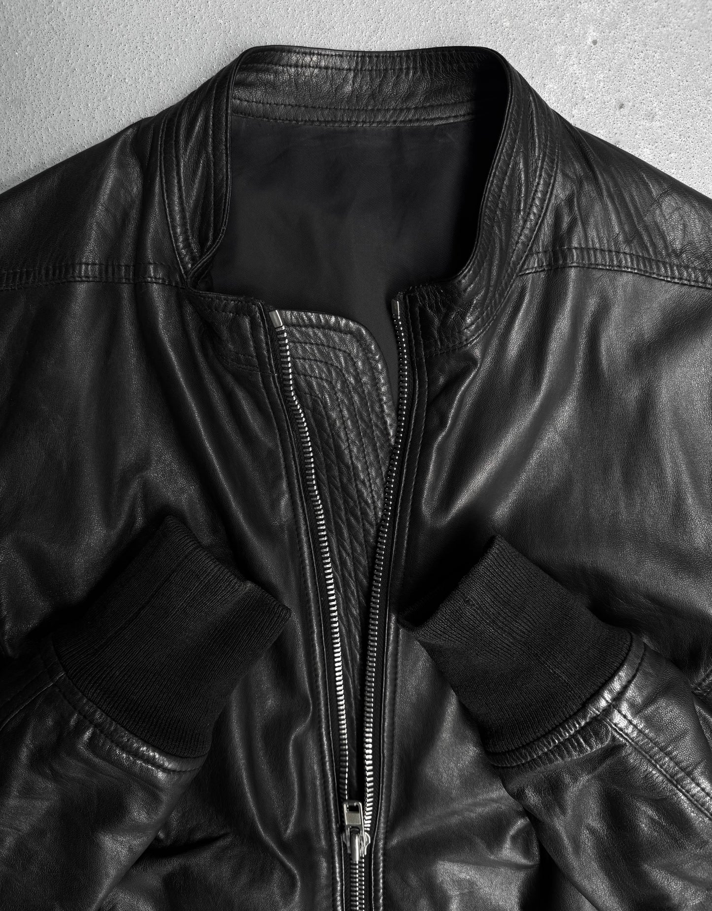 Rick Owens SS15 “FAUN” Calfskin Leather Sternberg Rider Jacket