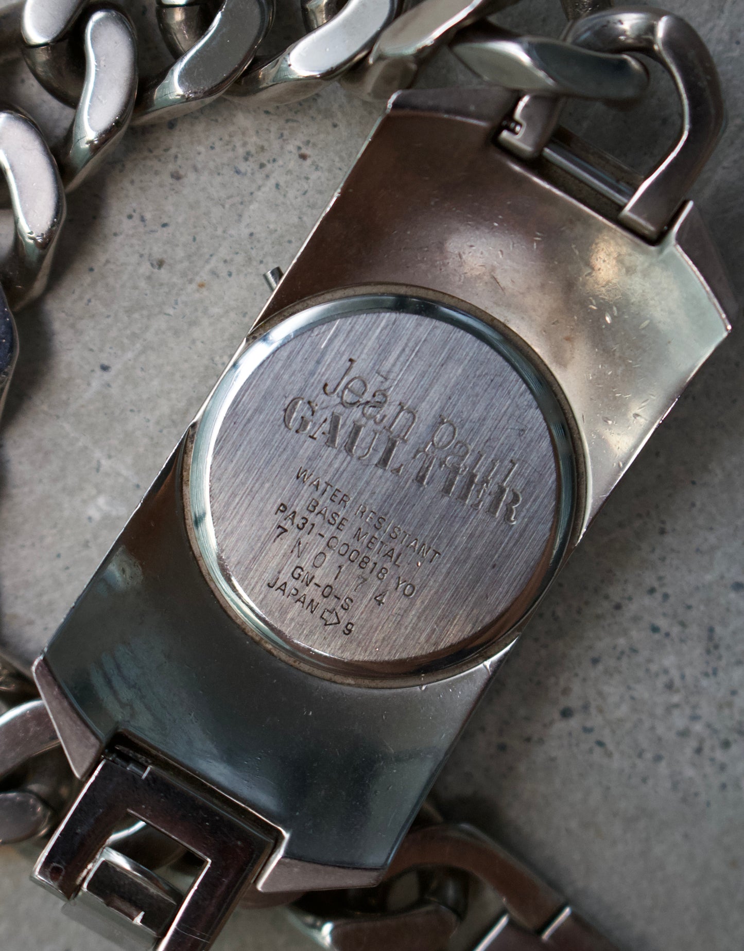 Jean-Paul GAULTIER Early 00s Cuban Link Digital Wristwatch