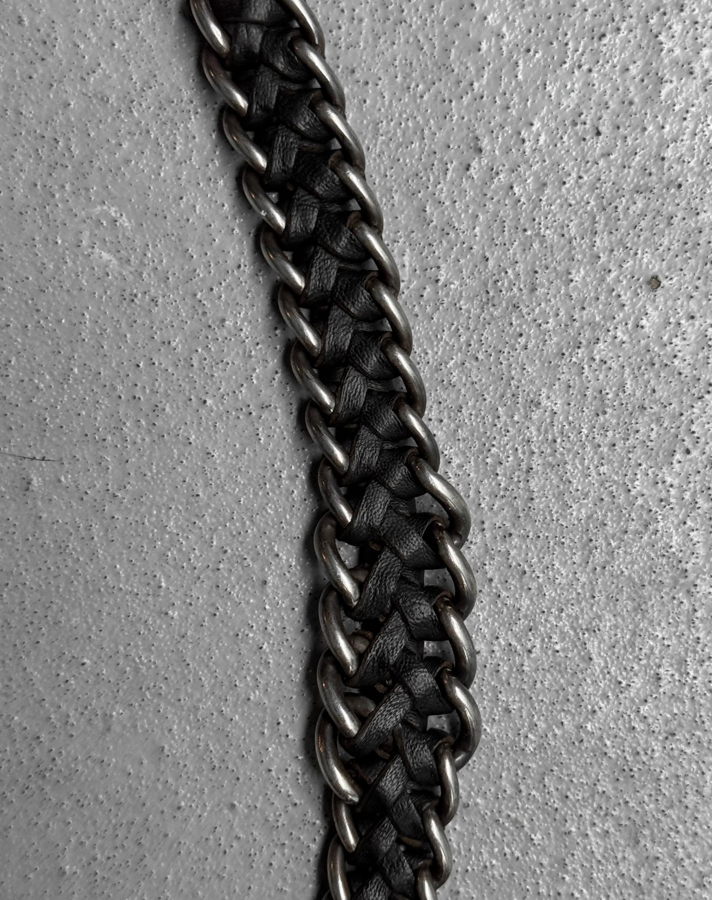 WERKSTATT:MÜNCHEN Leather Silver Curl Bracelet